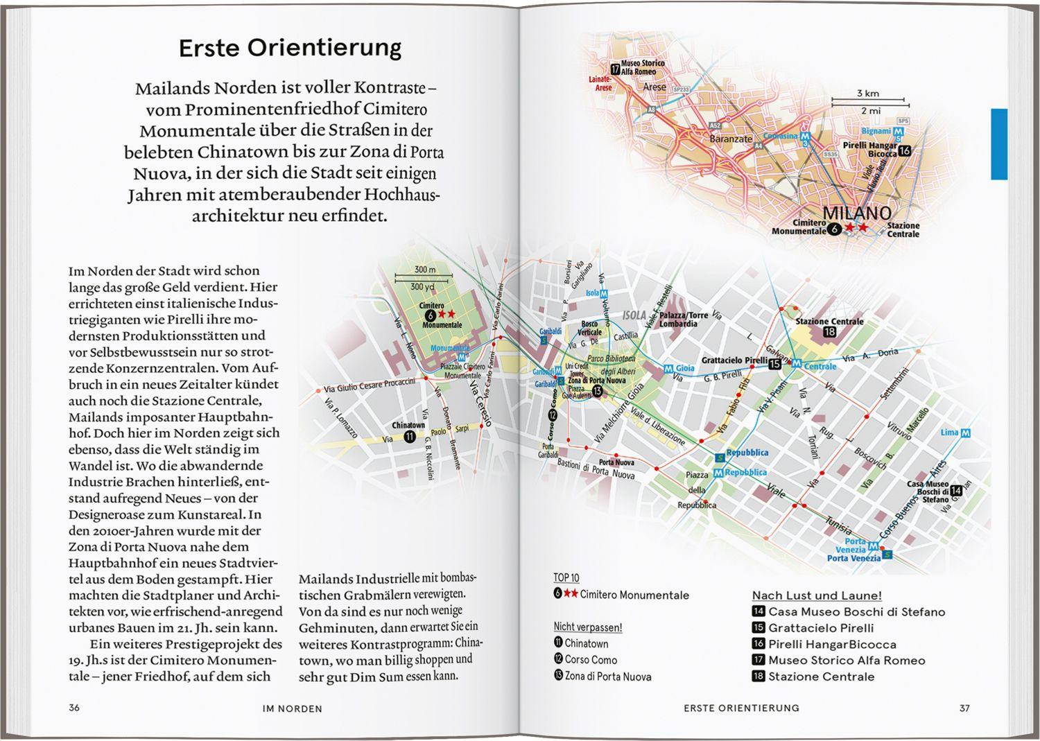 Beispielinhalt (Bild) Baedeker SMART Reiseführer Mailand