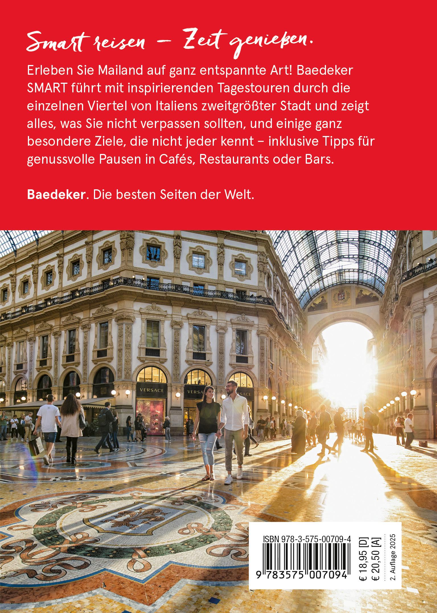 Rückseitencover Baedeker SMART Reiseführer Mailand