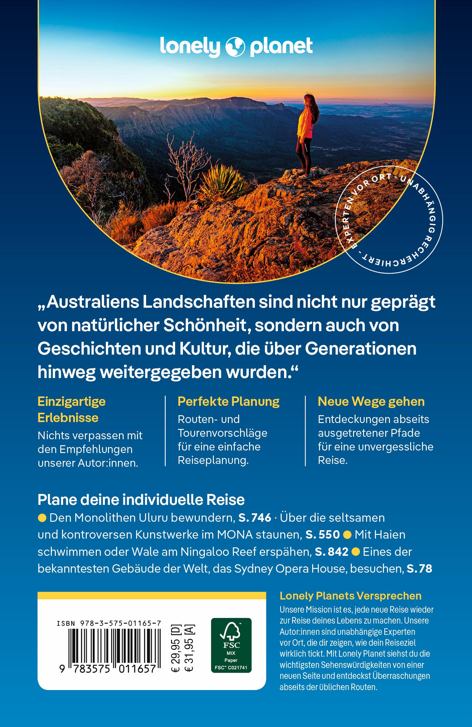 Rückseitencover LONELY PLANET Reiseführer Australien
