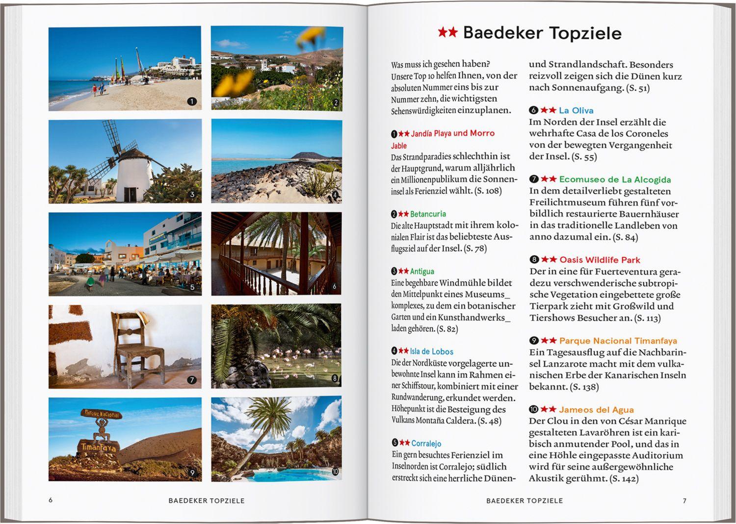 Beispielinhalt (Bild) Baedeker SMART Reiseführer Fuerteventura