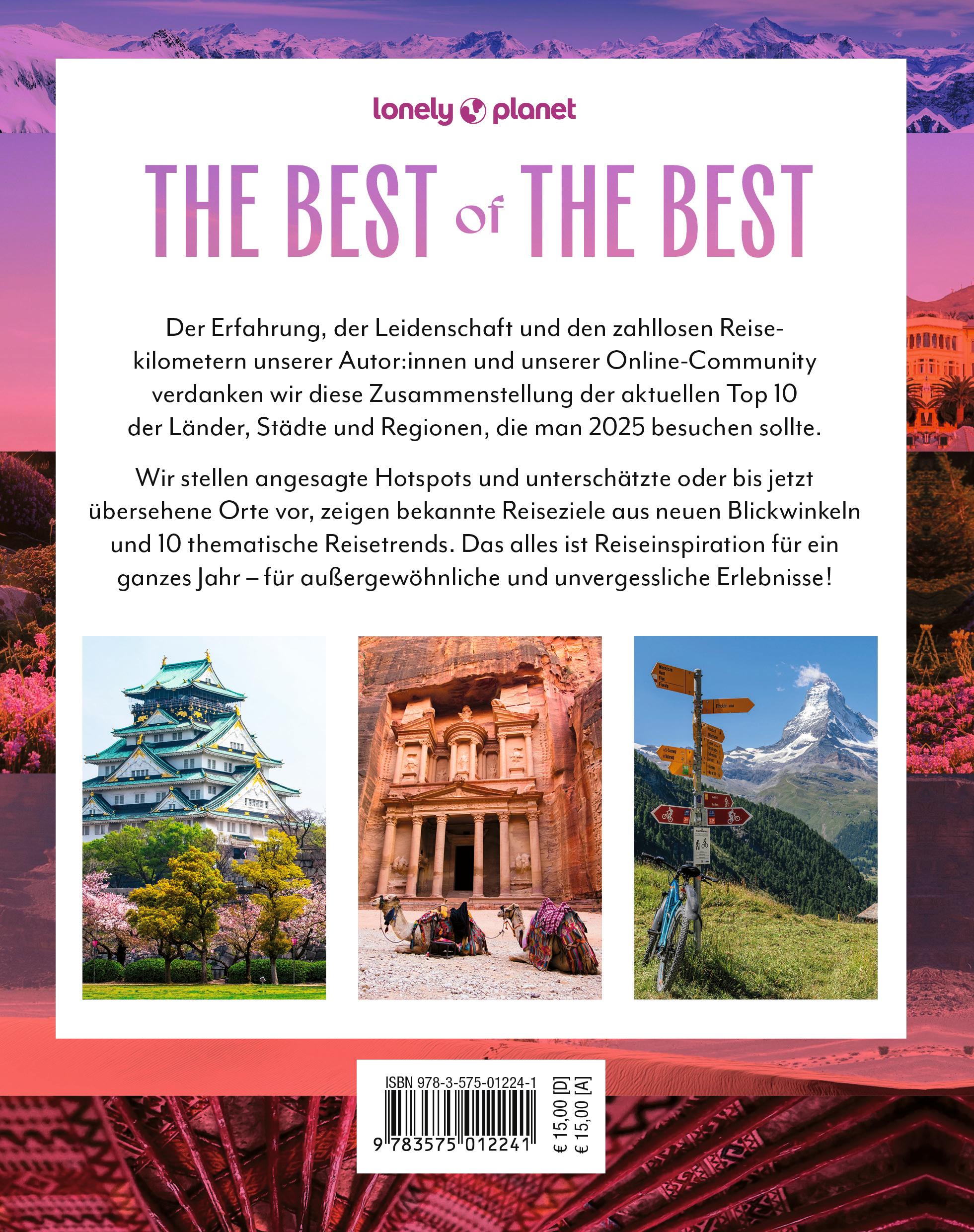 Rückseitencover LONELY PLANET Best in Travel 2025