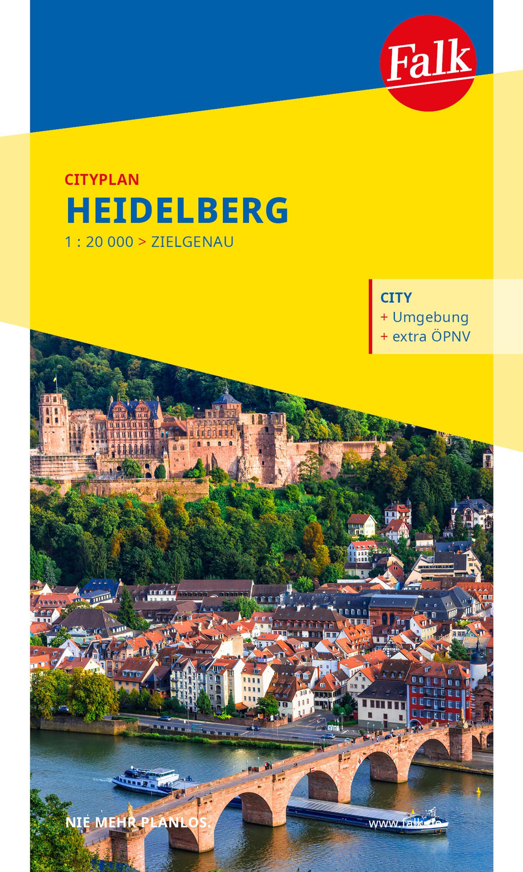 Vorderes Coverbild Falk Cityplan Heidelberg 1:20.000