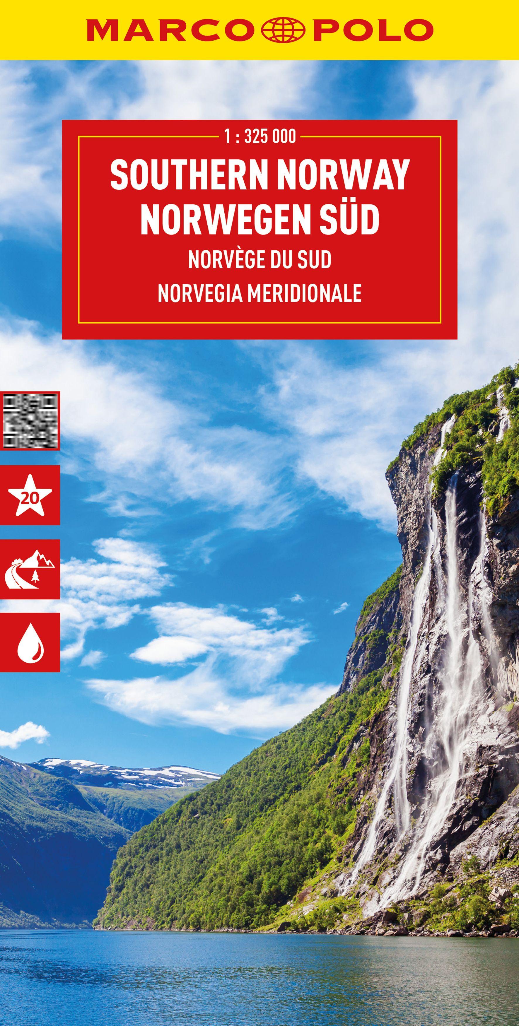 Vorderes Coverbild MARCO POLO Reisekarte Norwegen Süd 1:325.000