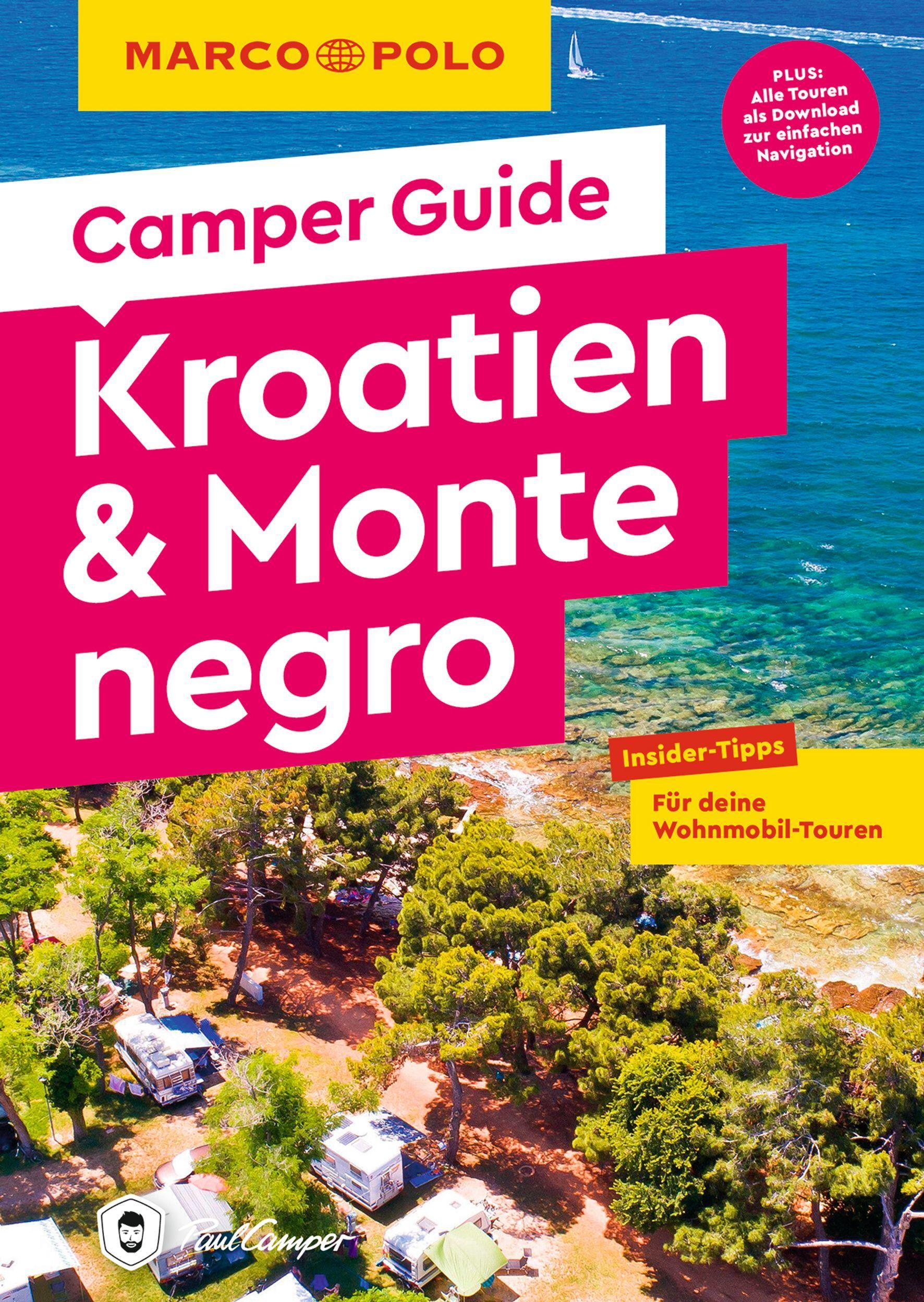 Vorderes Coverbild MARCO POLO Camper Guide Kroatien & Montenegro