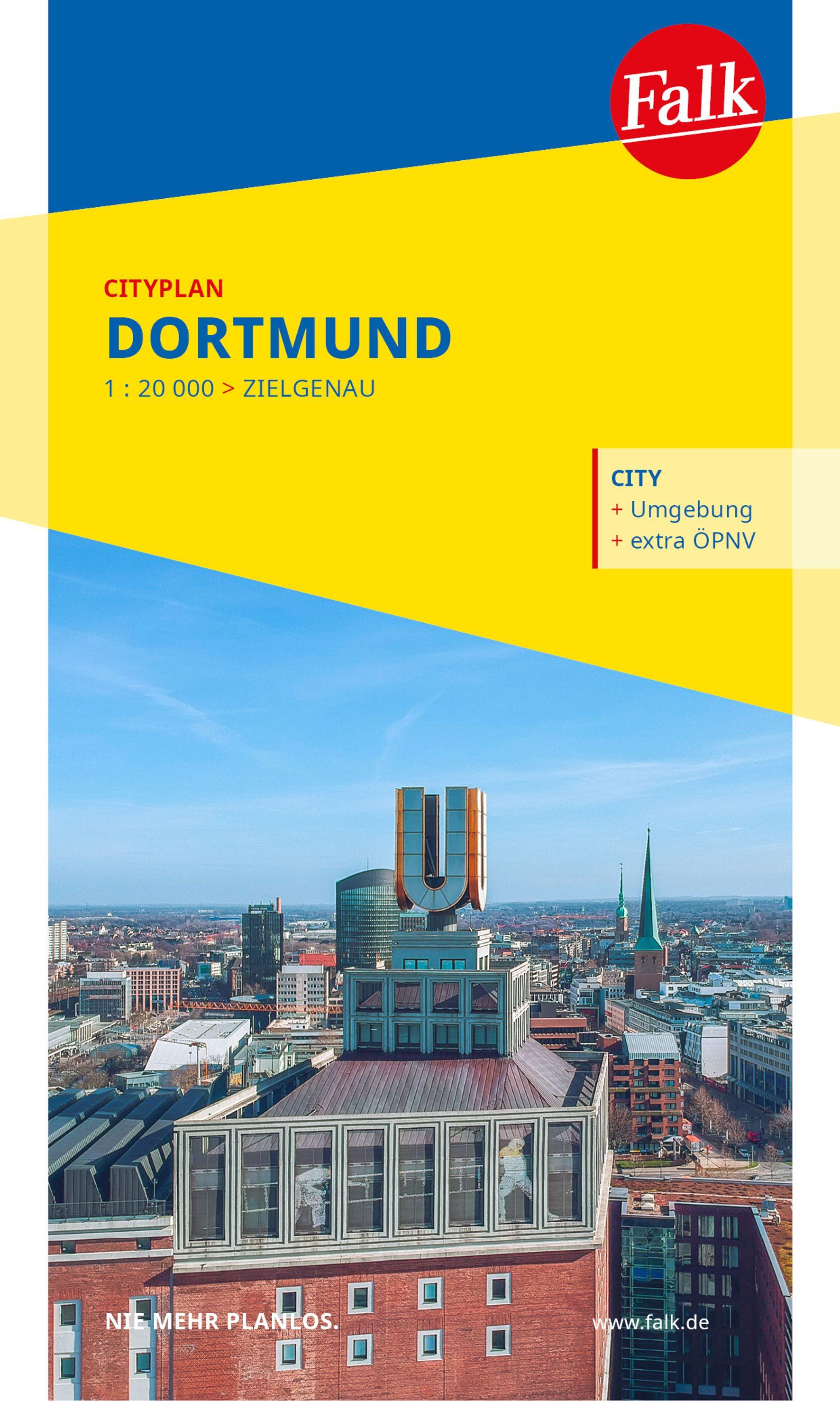 Vorderes Coverbild Falk Cityplan Dortmund 1:20.000
