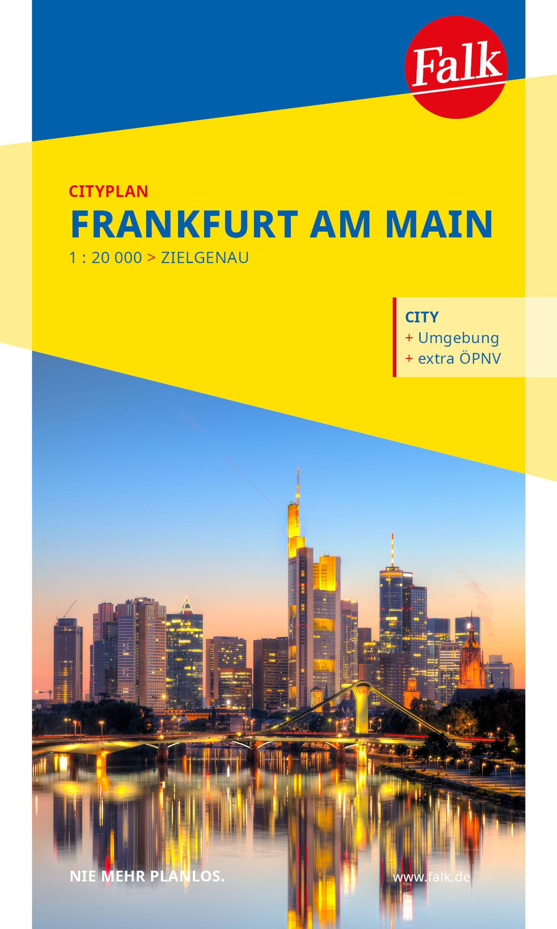 Vorderes Coverbild Falk Cityplan Frankfurt 1:20.000