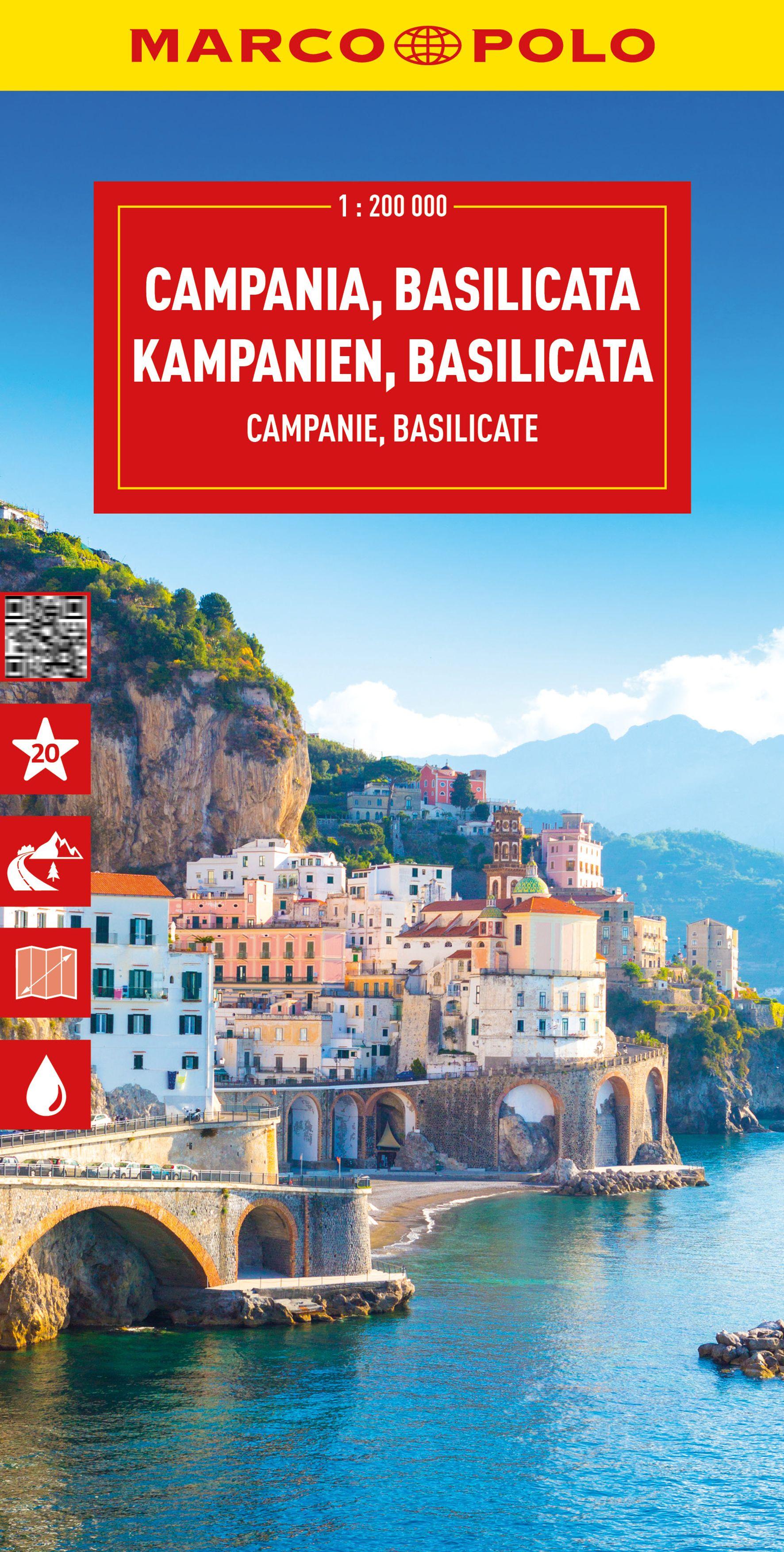 Vorderes Coverbild MARCO POLO Reisekarte Italien 12 Kampanien, Basilikata 1:200.000