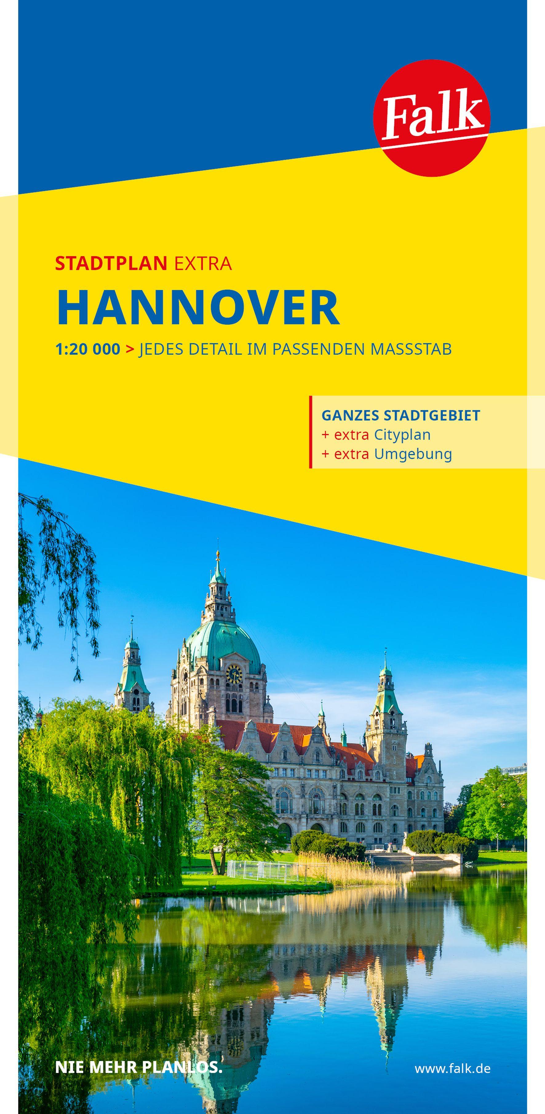 Vorderes Coverbild Falk Stadtplan Extra Hannover 1:20.000