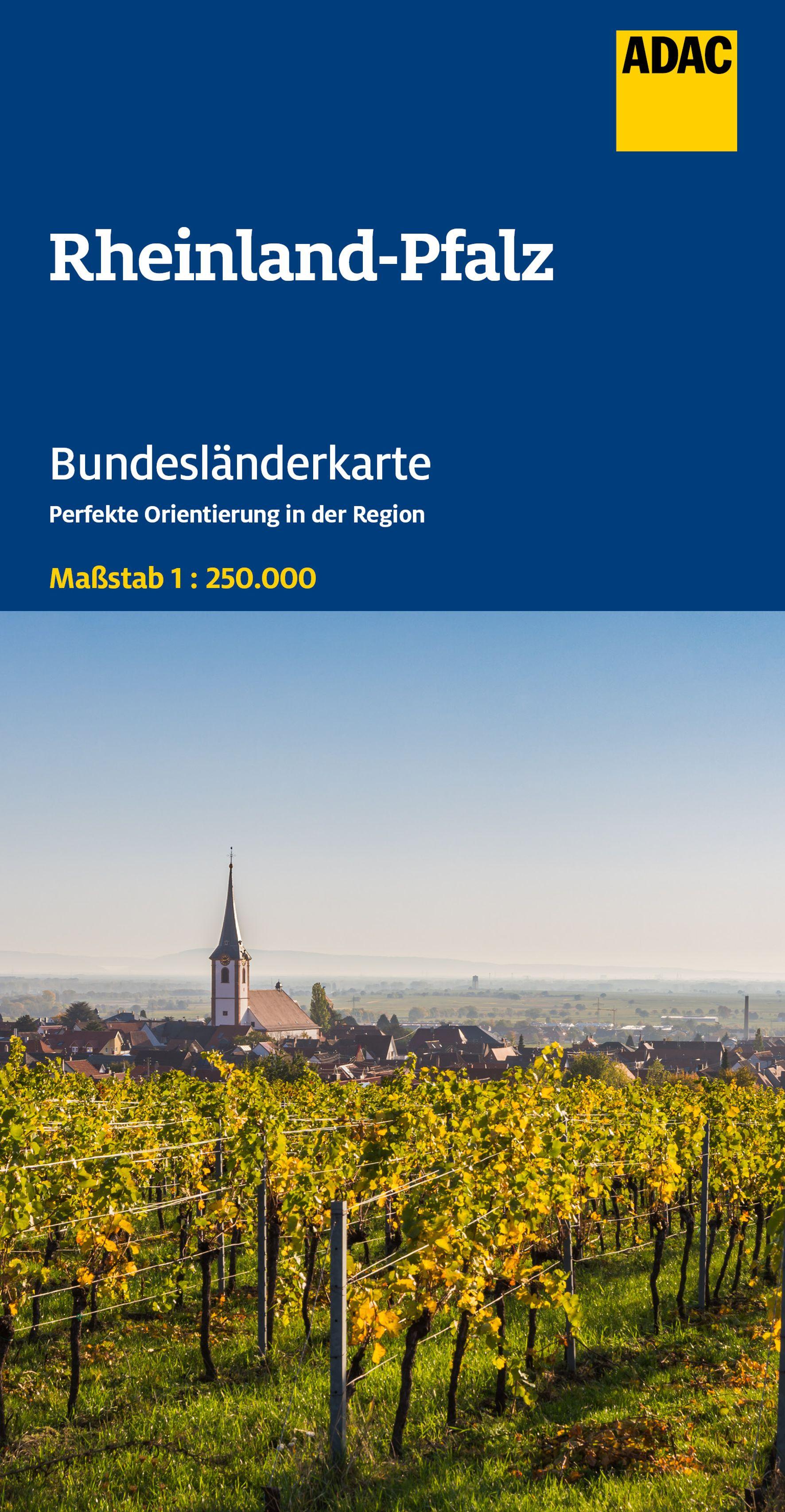 Vorderes Coverbild ADAC Bundesländerkarte Deutschland 10 Rheinland-Pfalz, Saarland 1:250.000
