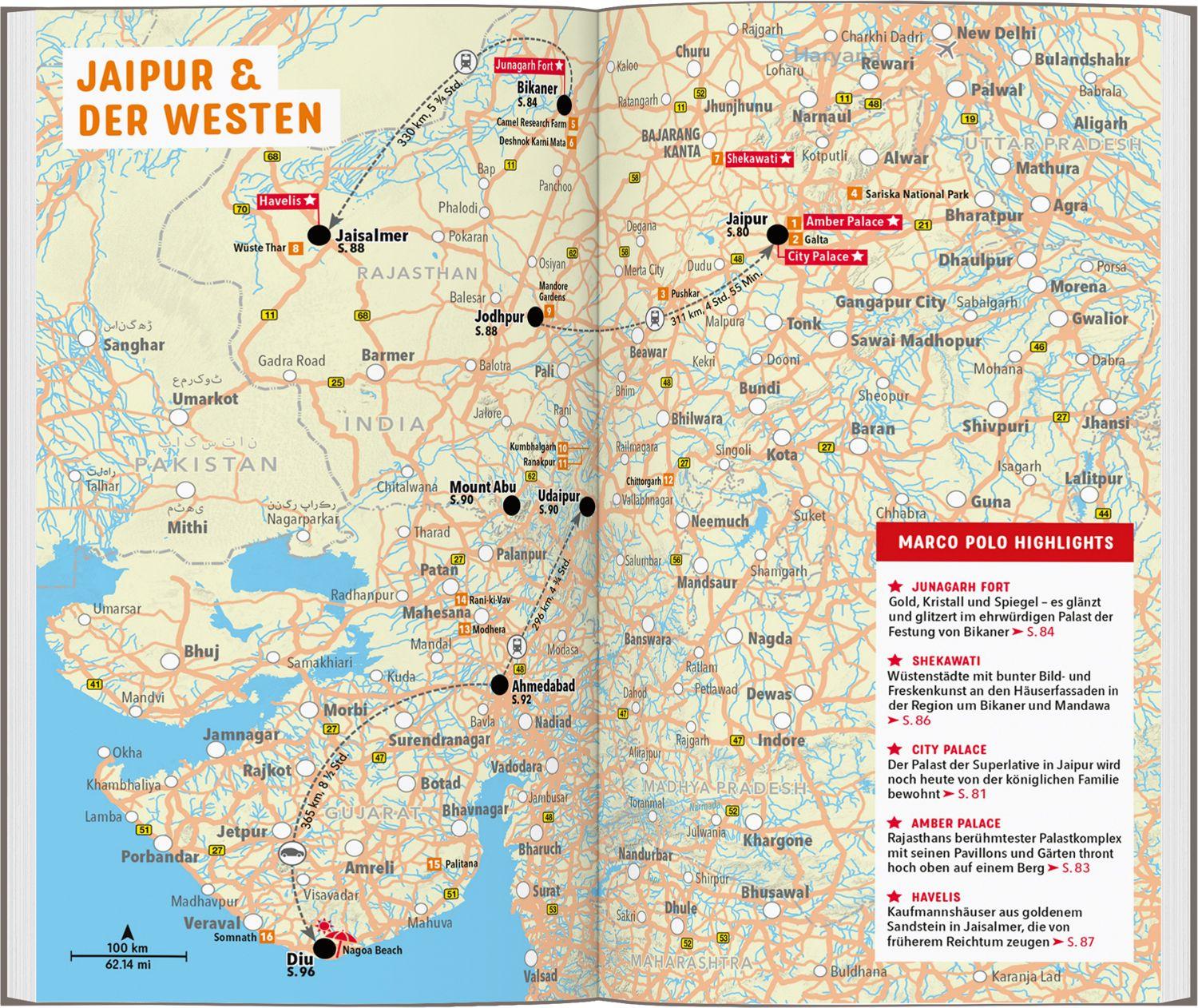 Beispielinhalt (Bild) MARCO POLO Reiseführer Indien