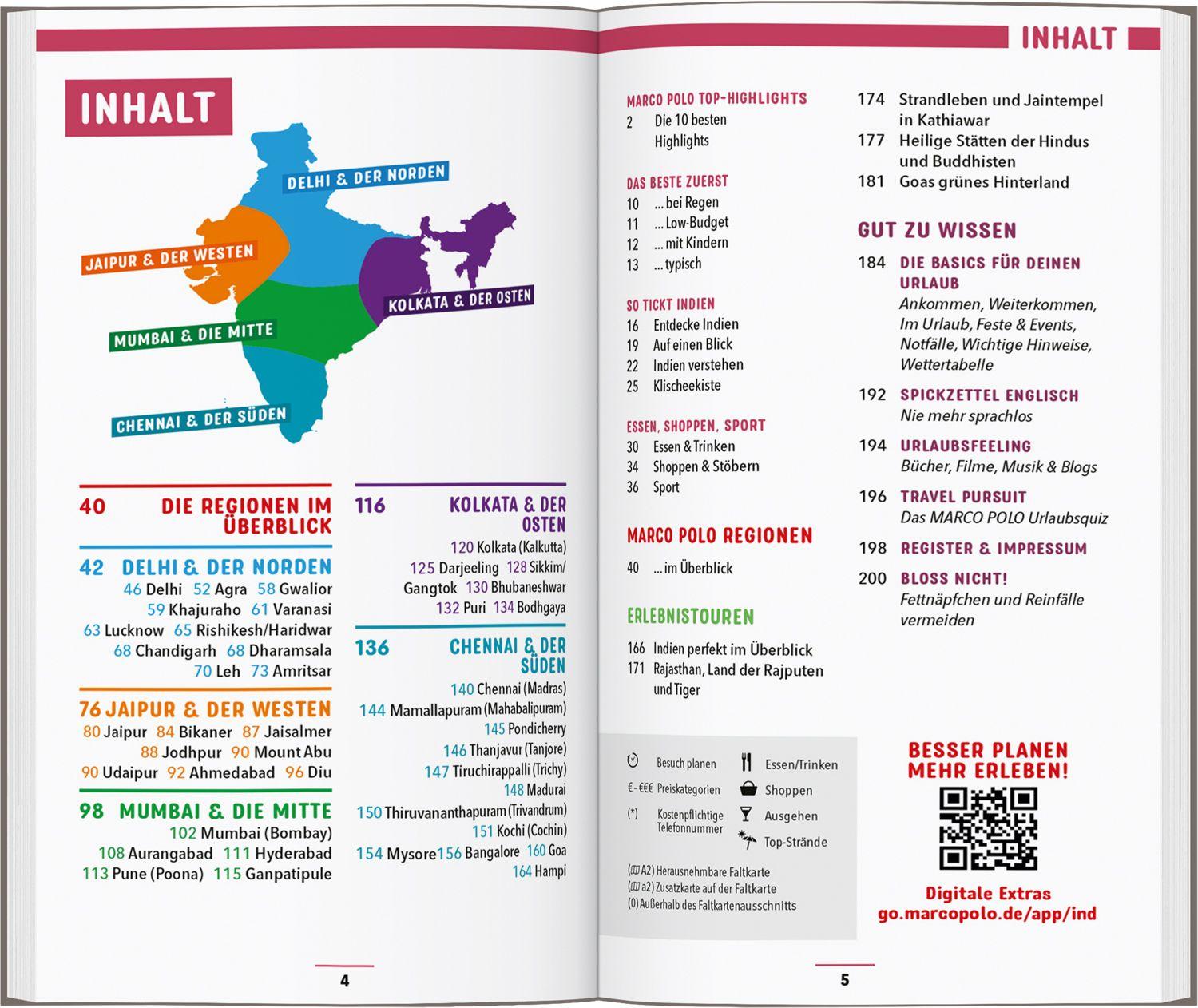 Beispielinhalt (Bild) MARCO POLO Reiseführer Indien