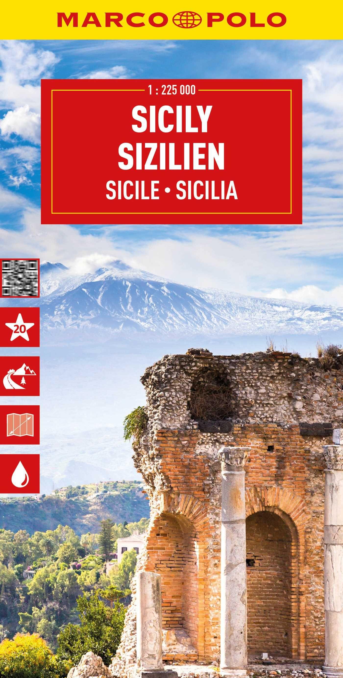 Vorderes Coverbild MARCO POLO Reisekarte Italien 14 Sizilien 1:225.000