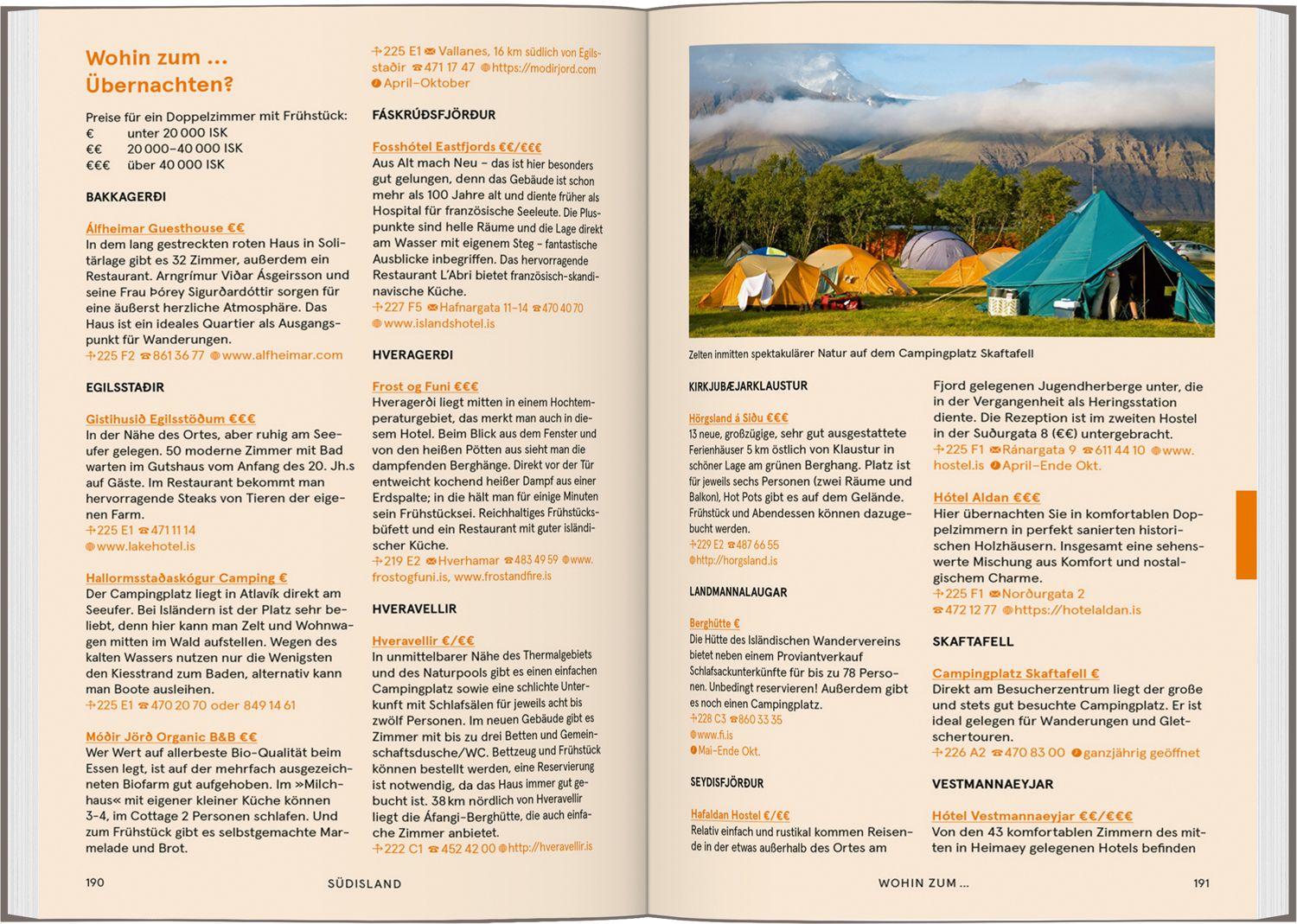 Beispielinhalt (Bild) Baedeker SMART Reiseführer Island