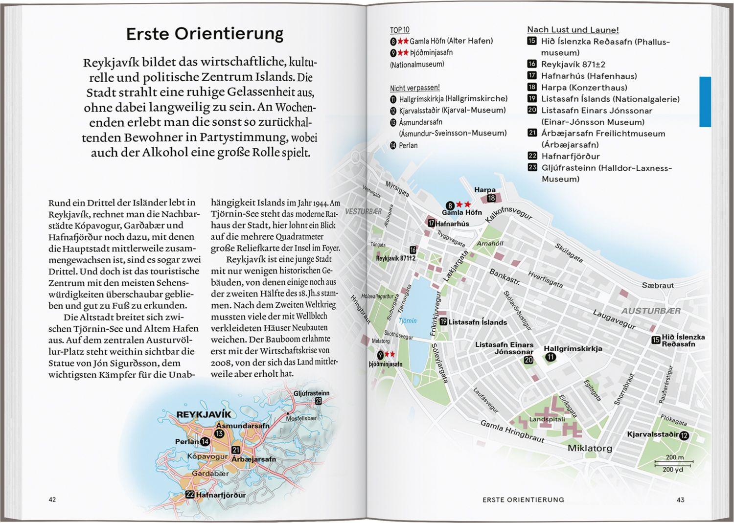 Beispielinhalt (Bild) Baedeker SMART Reiseführer Island
