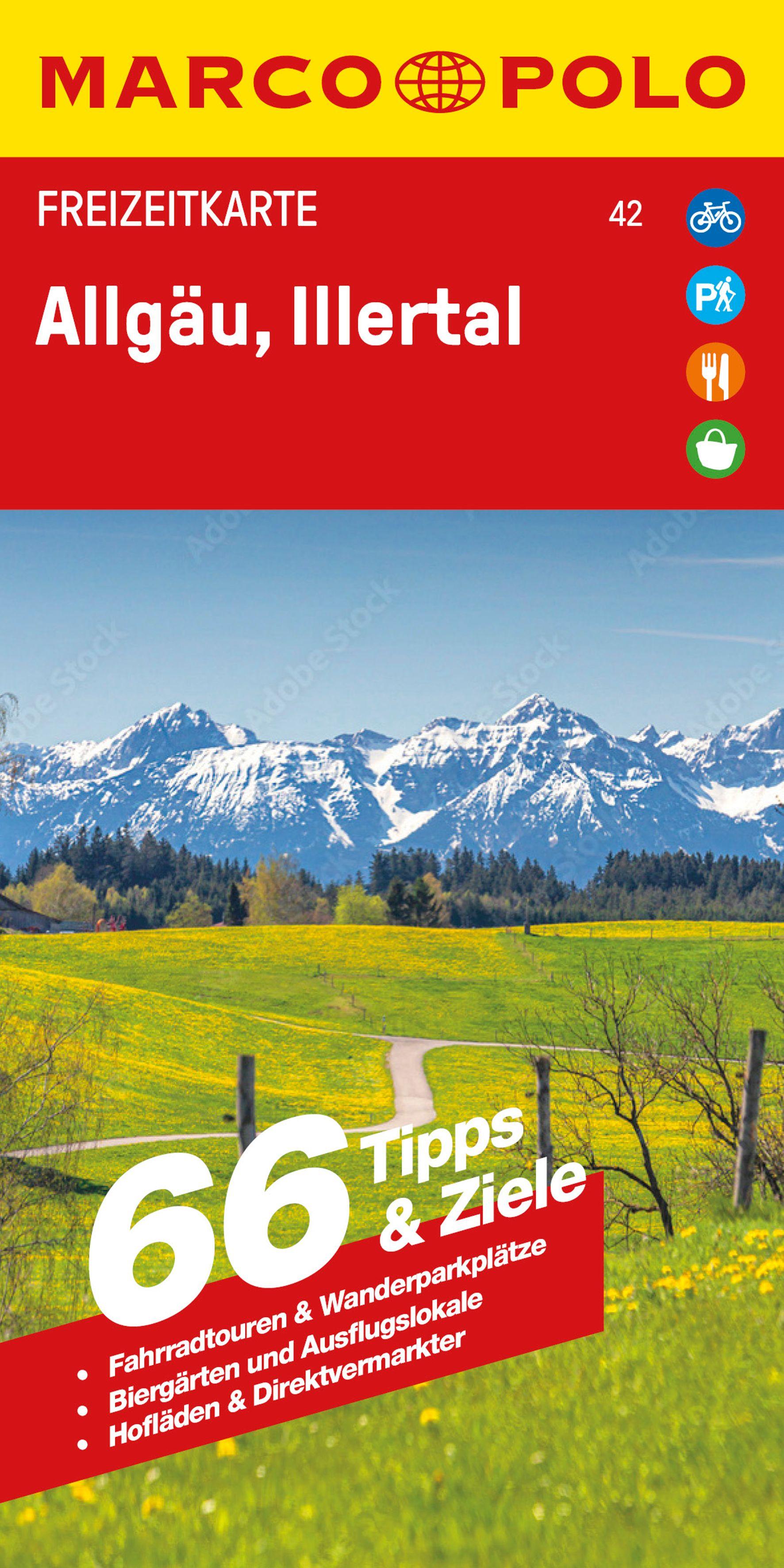 Vorderes Coverbild MARCO POLO Freizeitkarte 42 Allgäu, Illertal 1:100.000