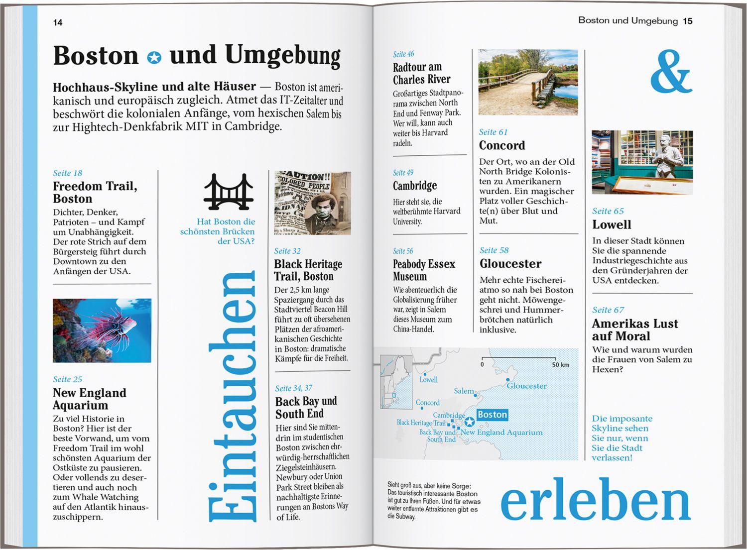 Beispielinhalt (Bild) DUMONT Reise-Taschenbuch Reiseführer Boston & Neuengland