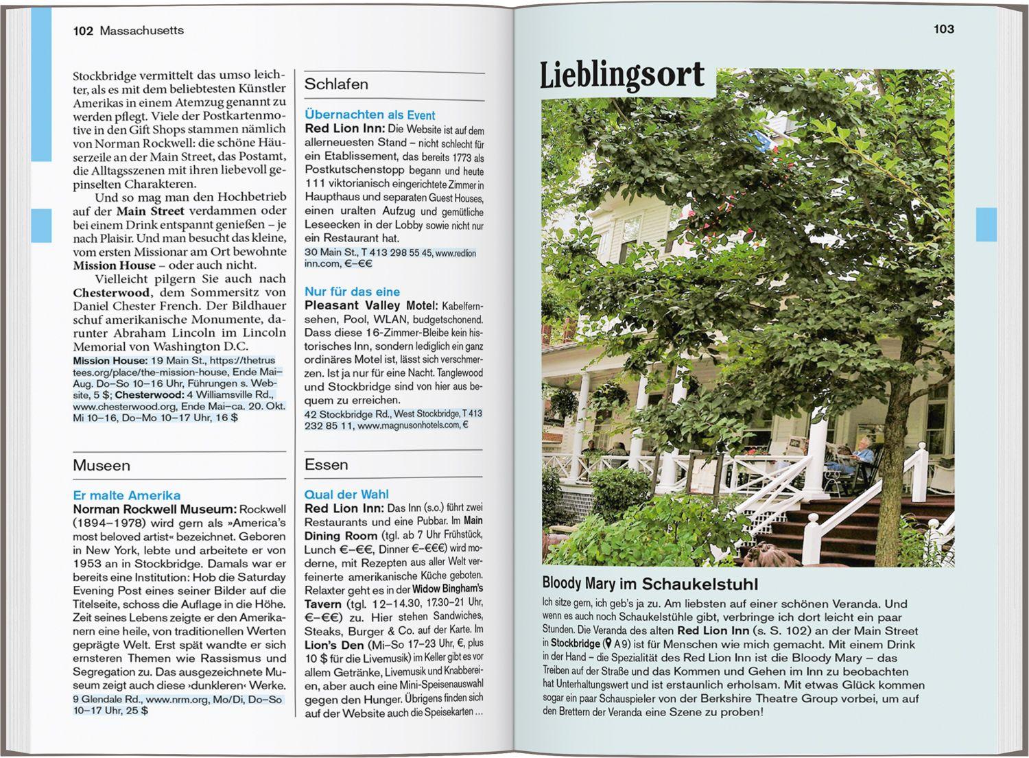 Beispielinhalt (Bild) DUMONT Reise-Taschenbuch Reiseführer Boston & Neuengland