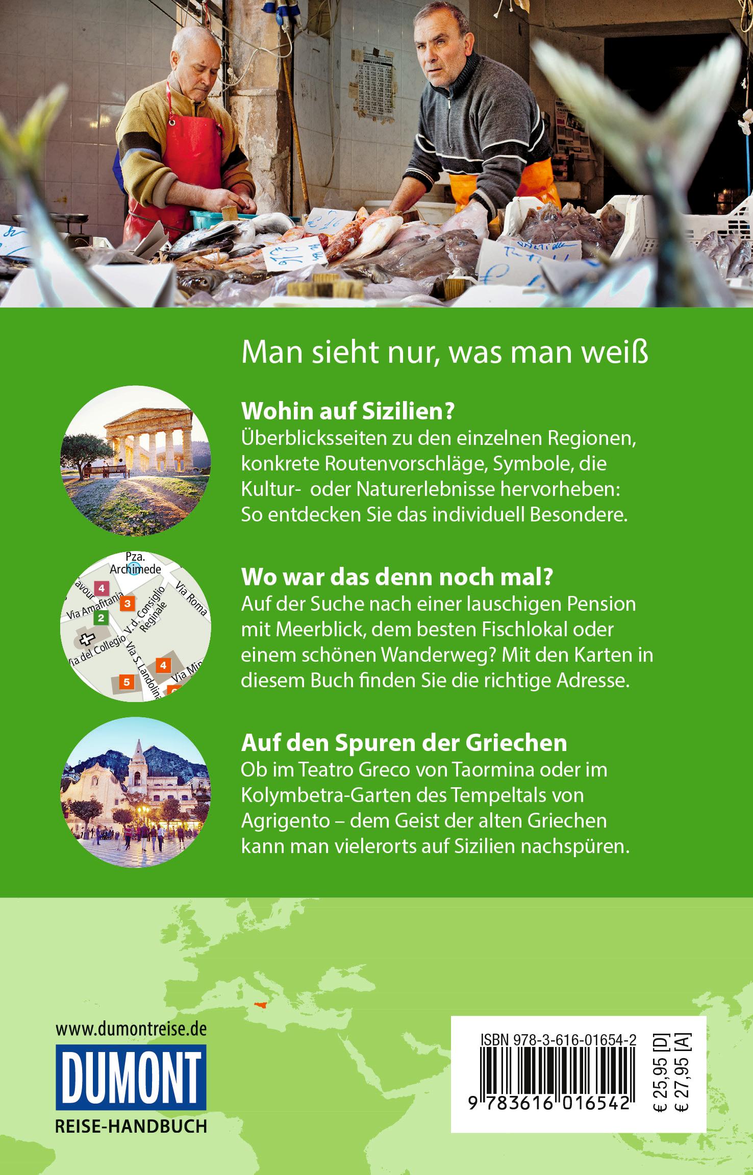 Rückseitencover DUMONT Reise-Handbuch Reiseführer Sizilien