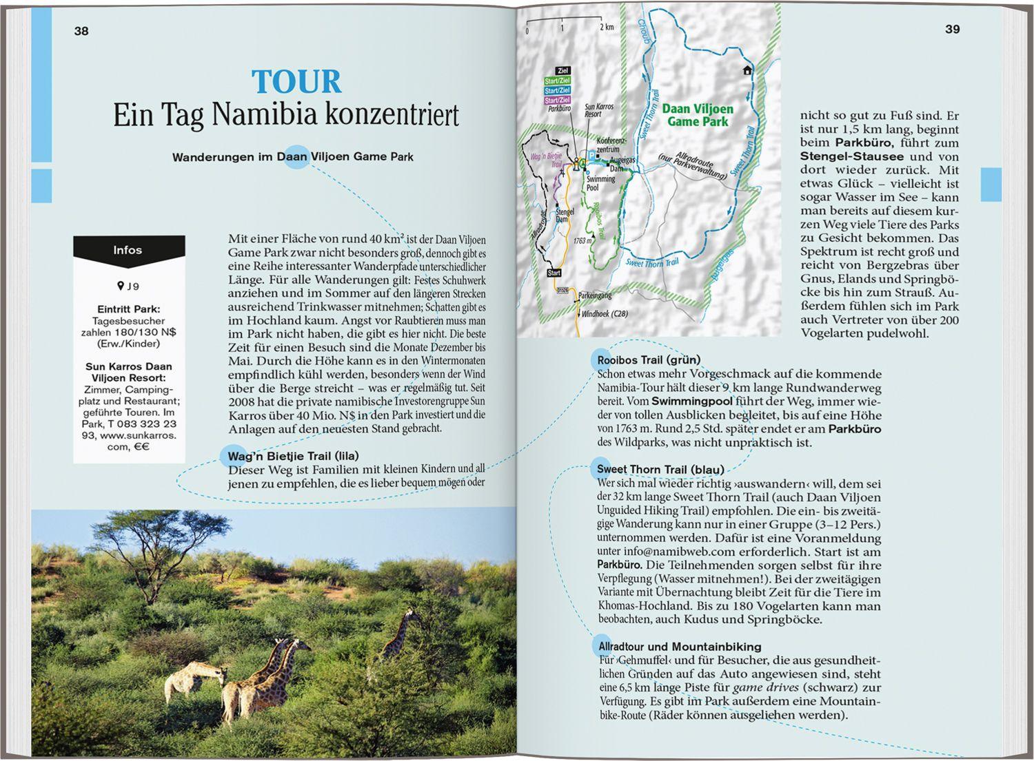 Beispielinhalt (Bild) DUMONT Reise-Taschenbuch Reiseführer Namibia