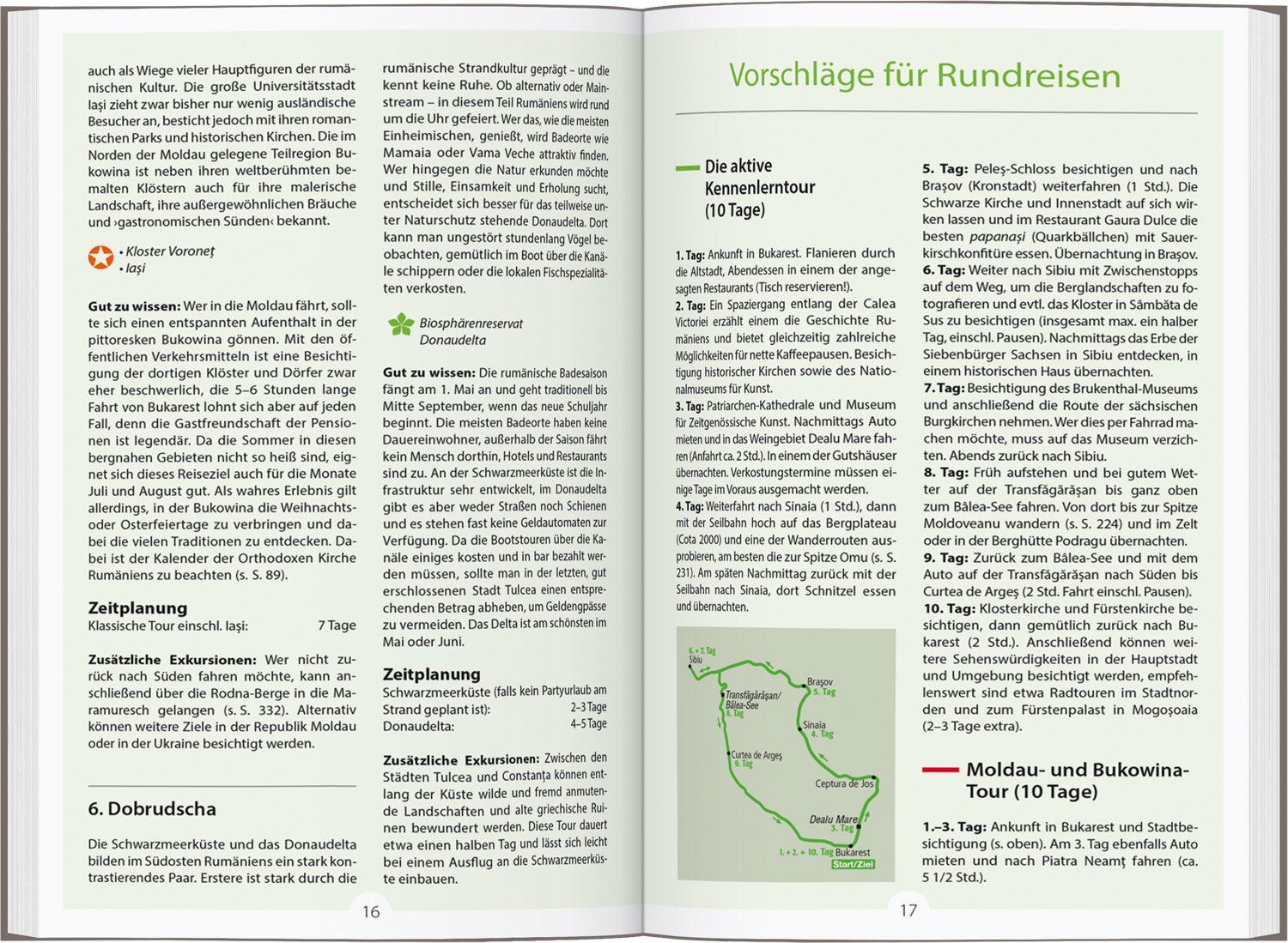 Beispielinhalt (Bild) DUMONT Reise-Handbuch Reiseführer Rumänien