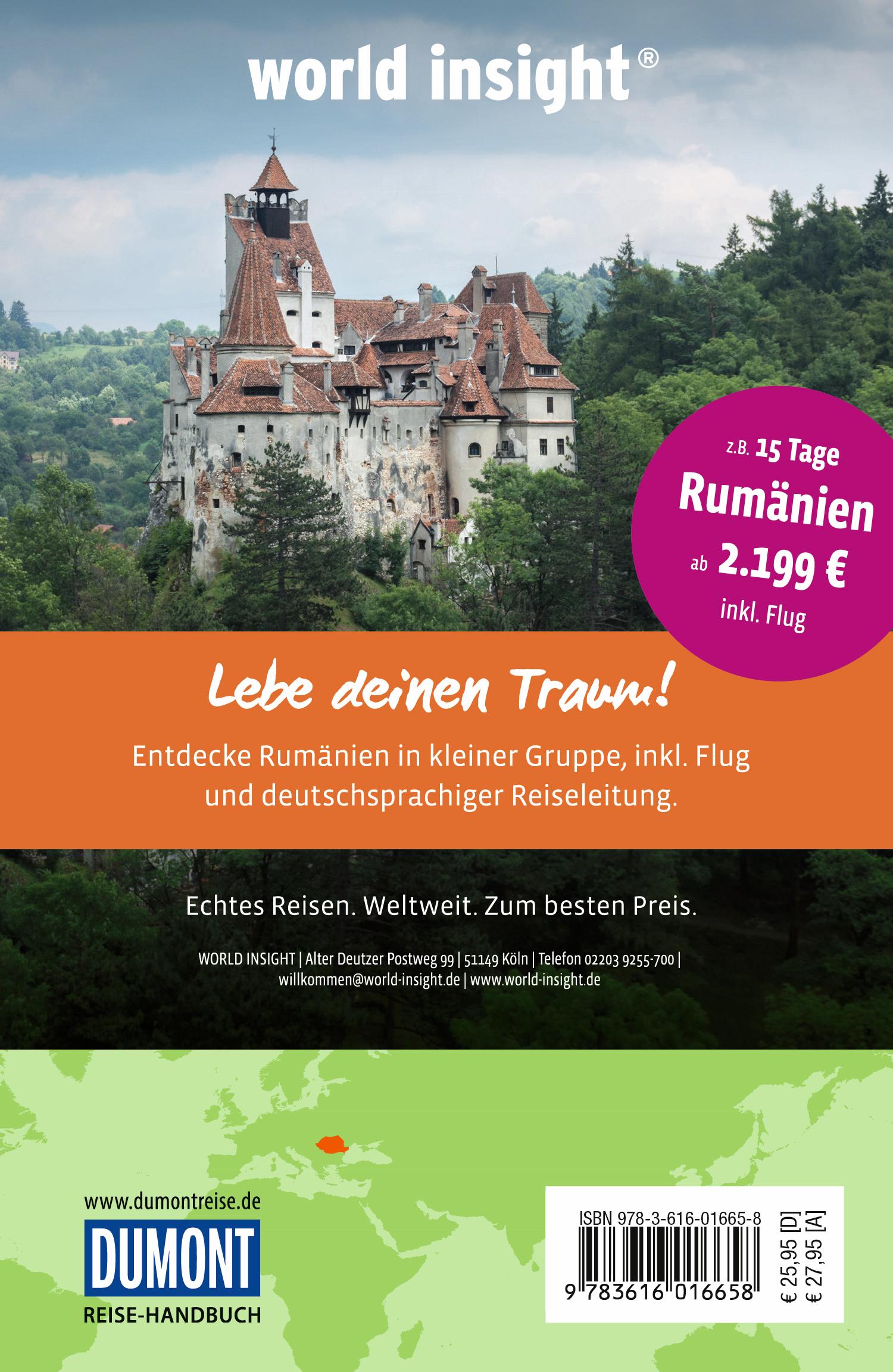 Rückseitencover DUMONT Reise-Handbuch Reiseführer Rumänien