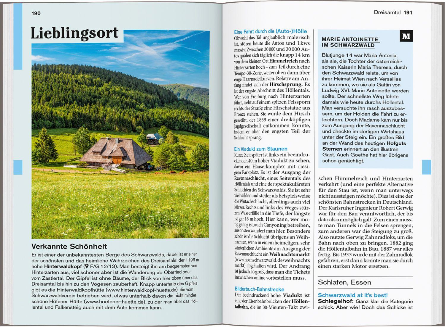 Beispielinhalt (Bild) DUMONT Reise-Taschenbuch Reiseführer Schwarzwald