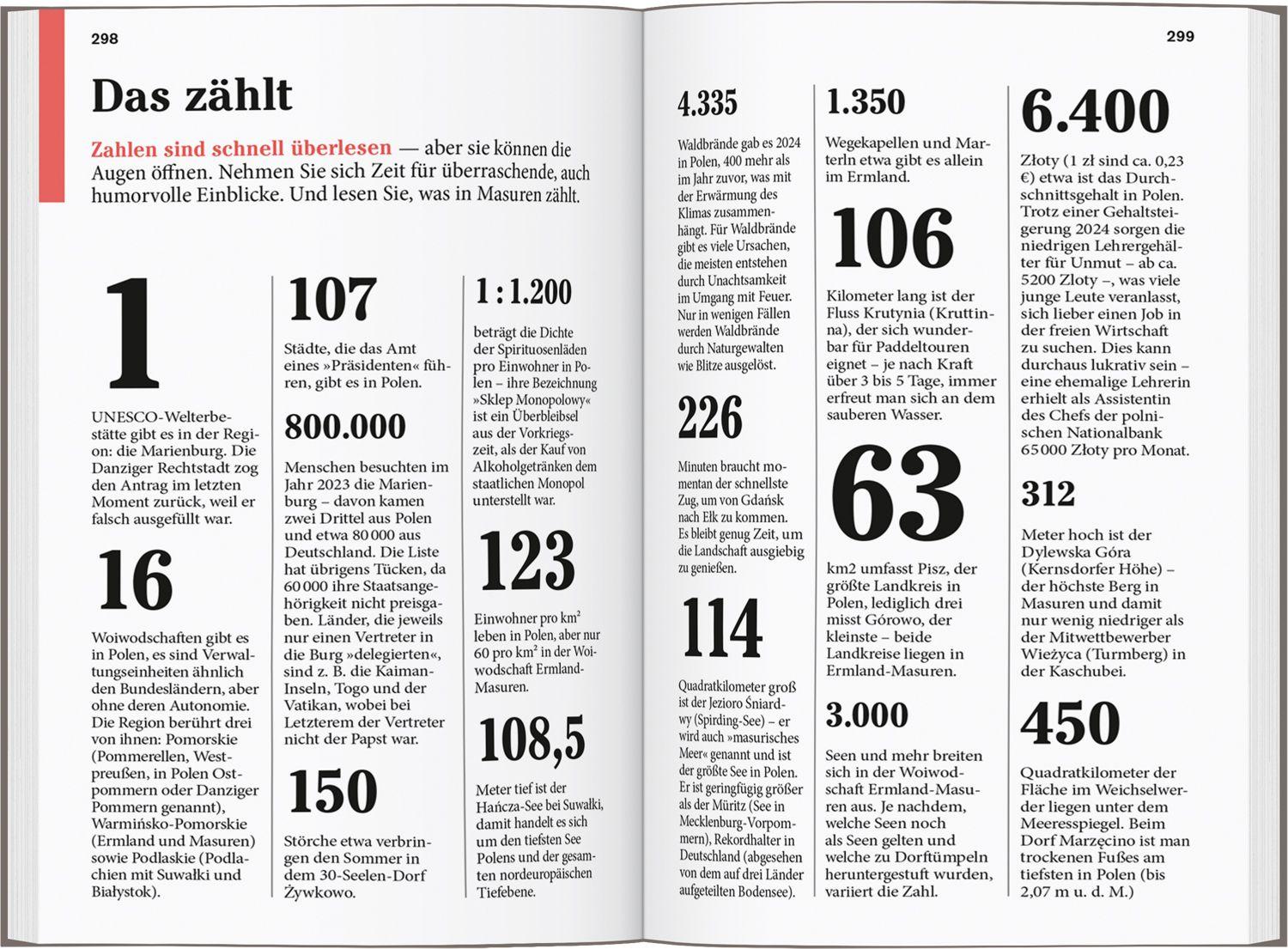 Beispielinhalt (Bild) DUMONT Reise-Taschenbuch Reiseführer Masuren, Danzig, Marienburg