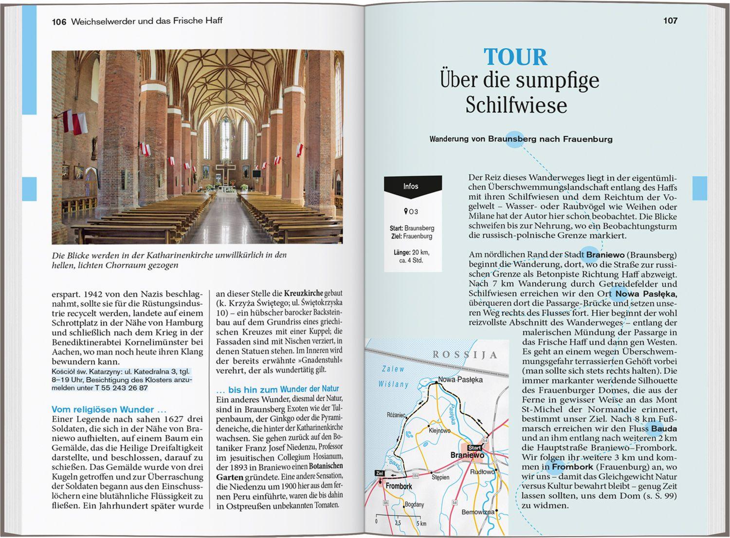 Beispielinhalt (Bild) DUMONT Reise-Taschenbuch Reiseführer Masuren, Danzig, Marienburg