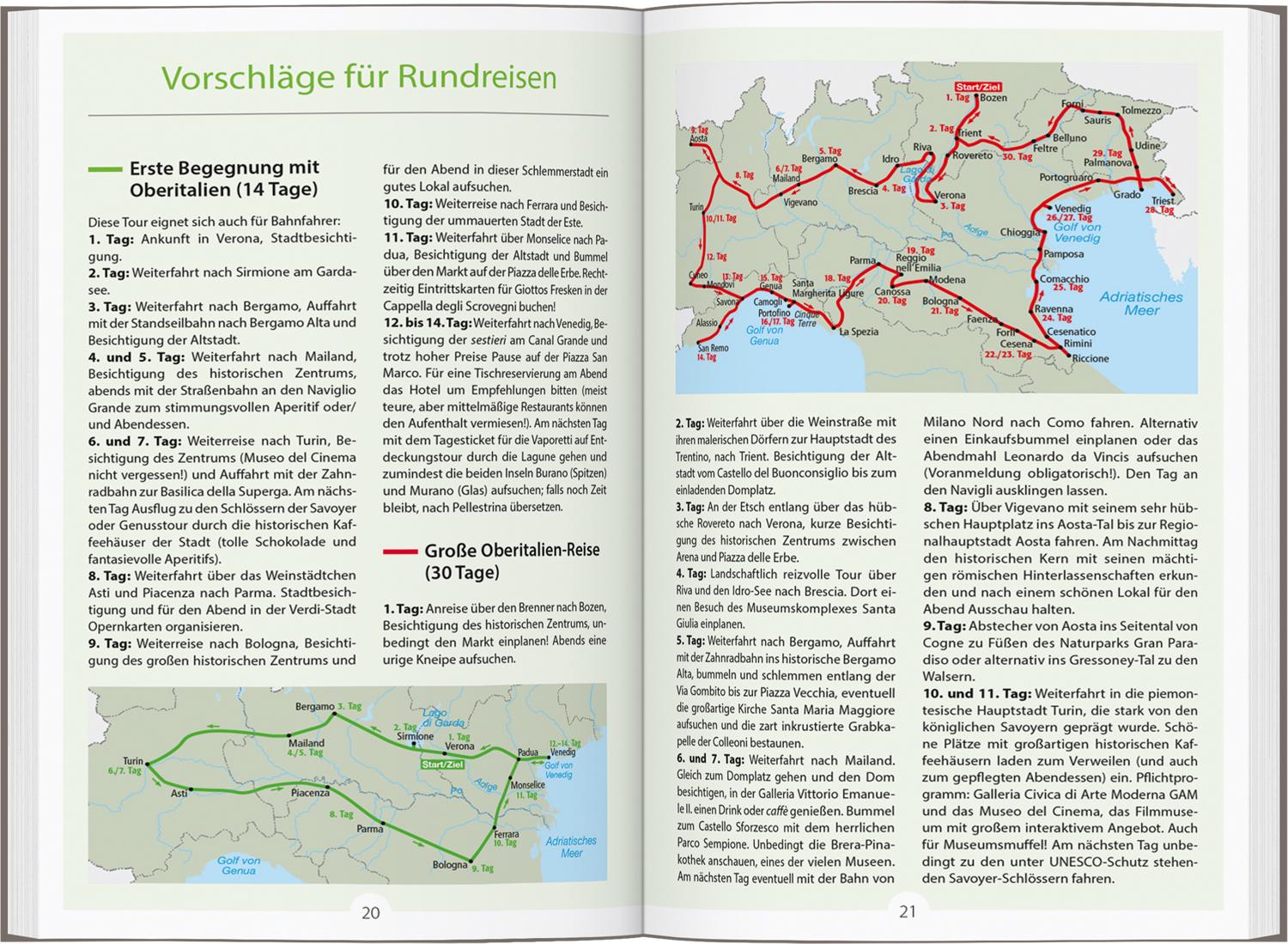 Beispielinhalt (Bild) DUMONT Reise-Handbuch Reiseführer Oberitalien