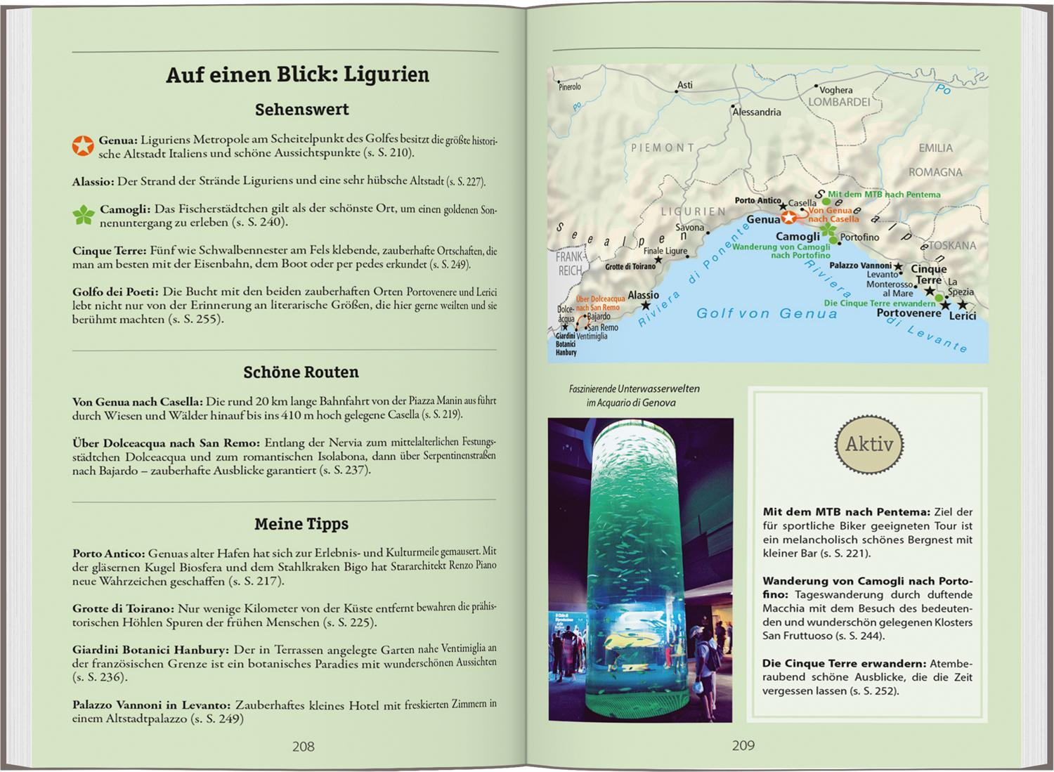 Beispielinhalt (Bild) DUMONT Reise-Handbuch Reiseführer Oberitalien