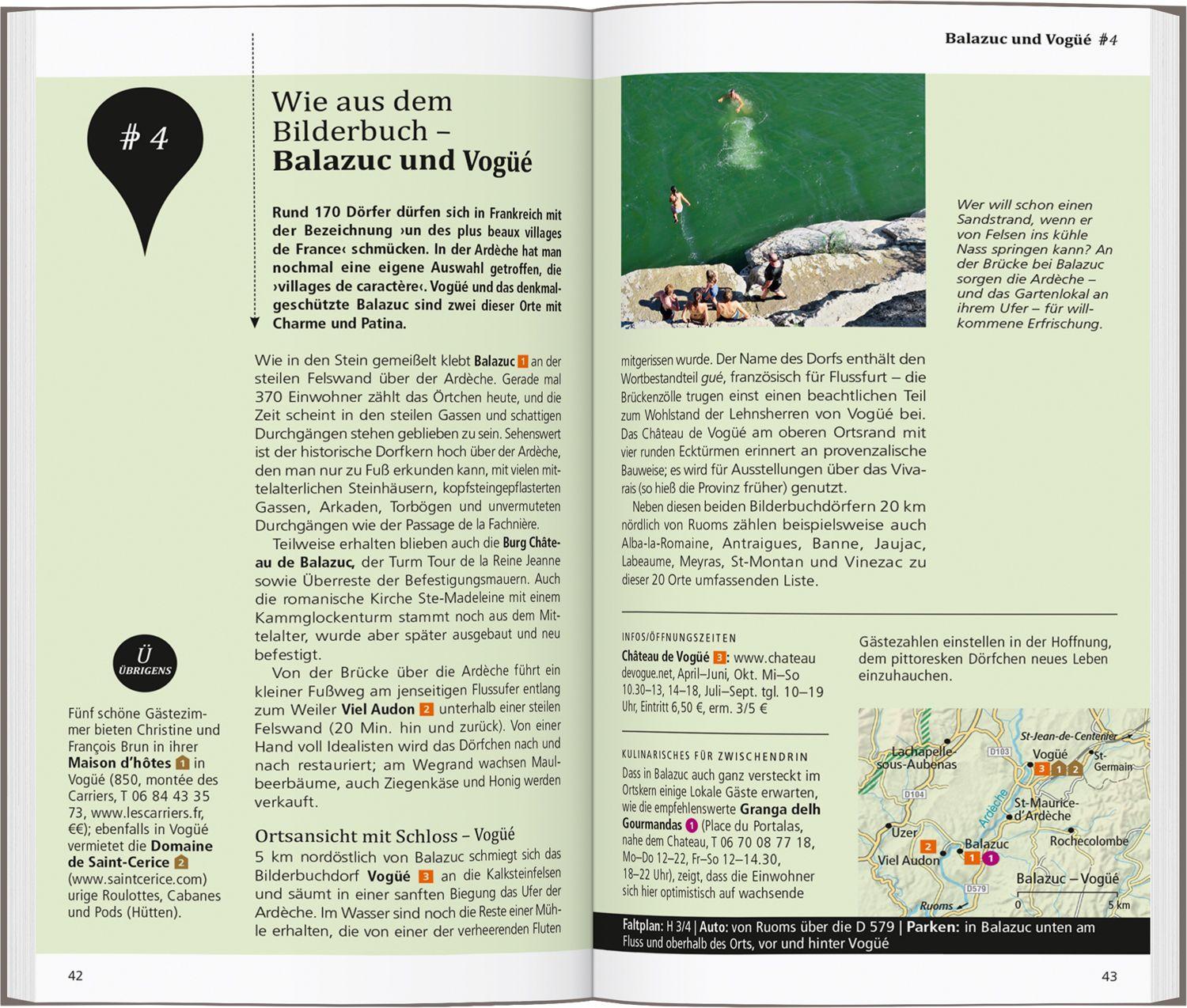 Beispielinhalt (Bild) DUMONT direkt Reiseführer Ardeche, Tarn und Cevennen