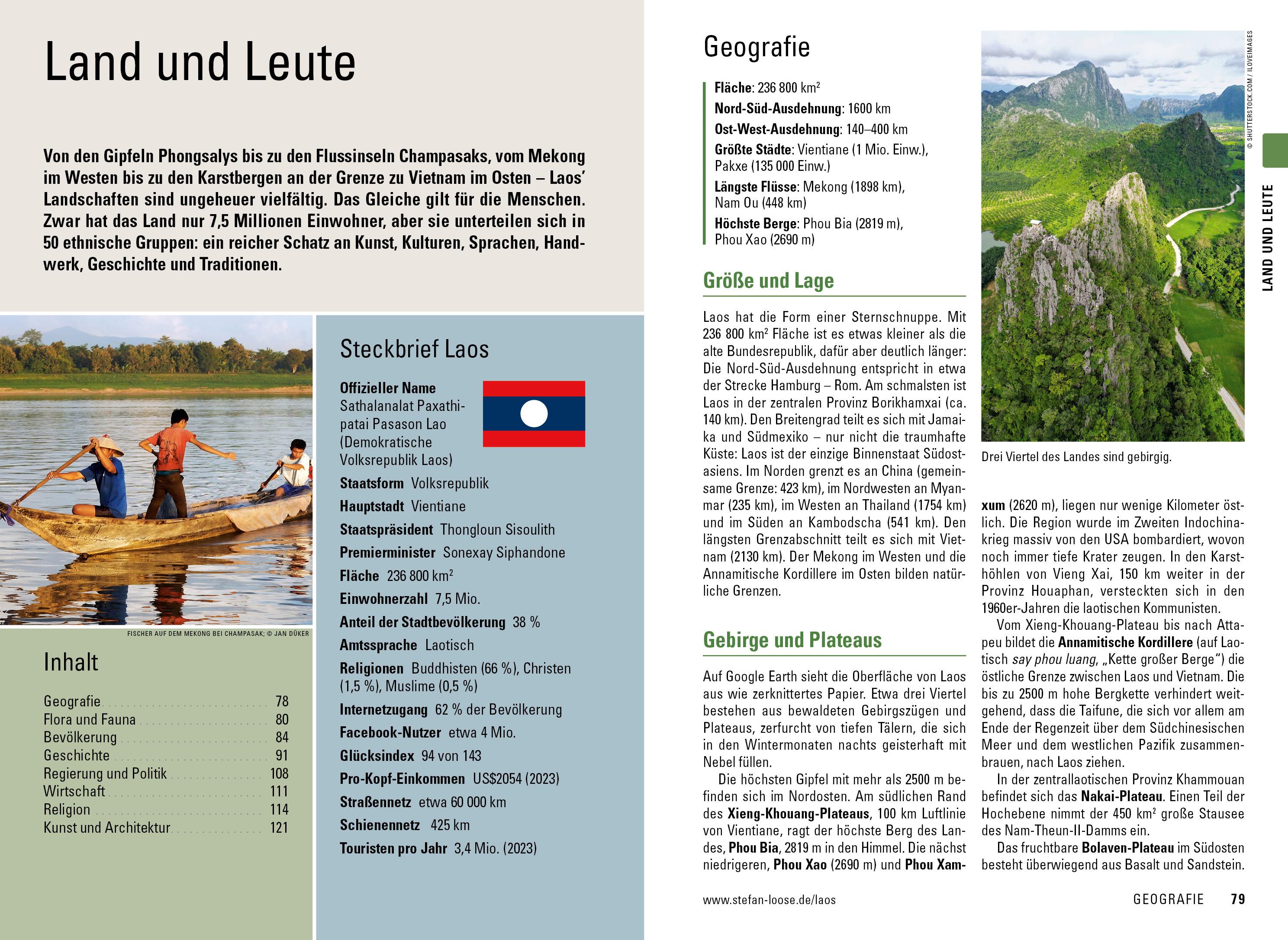 Beispielinhalt (Bild) Stefan Loose Reiseführer Laos