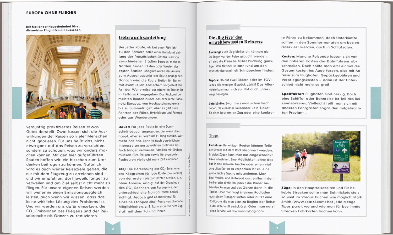 Beispielinhalt (Bild) LONELY PLANET Bildband Europa ohne Flieger