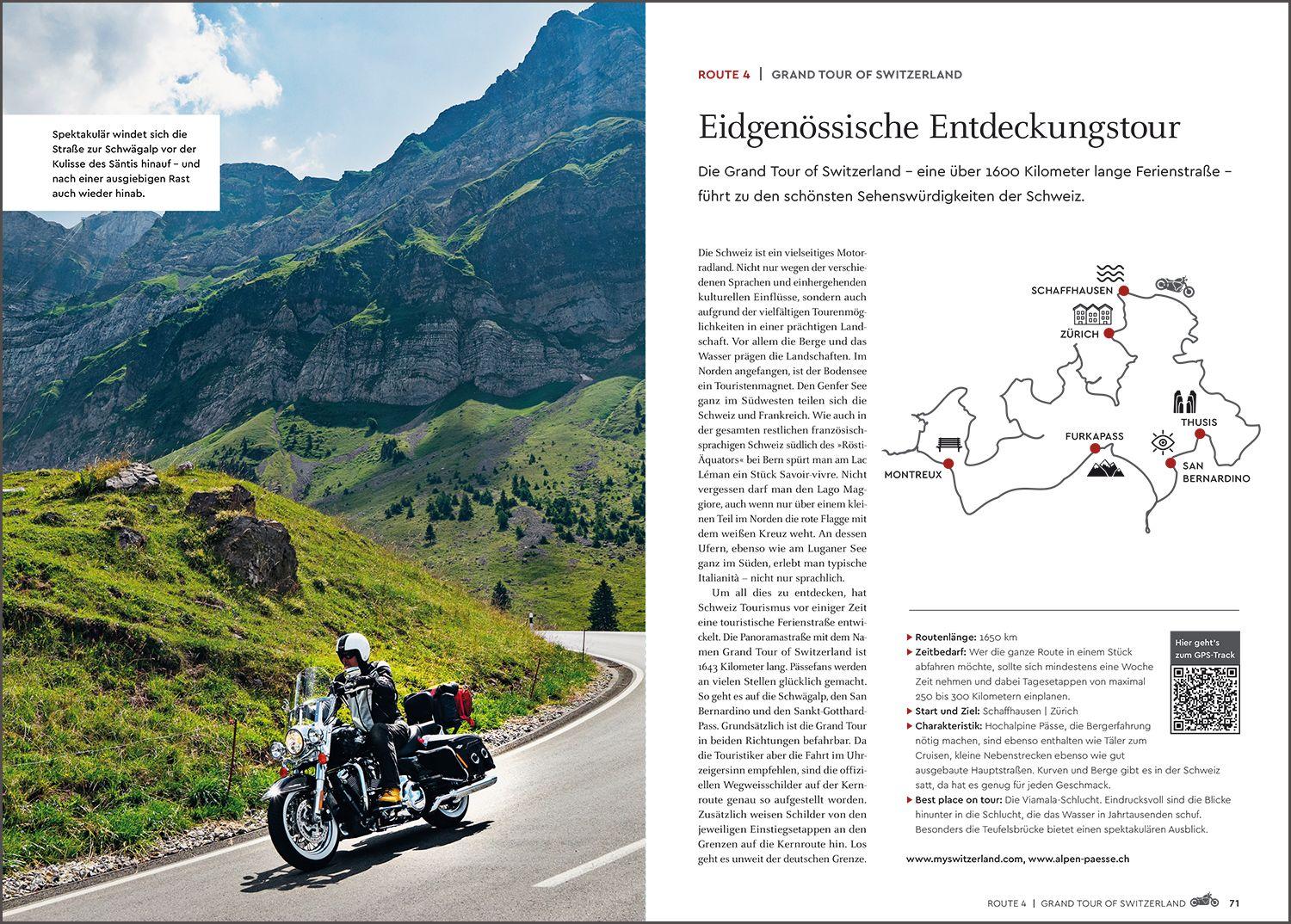 Beispielinhalt (Bild) KUNTH Abgefahren - Die schönsten Bikertouren in Europa
