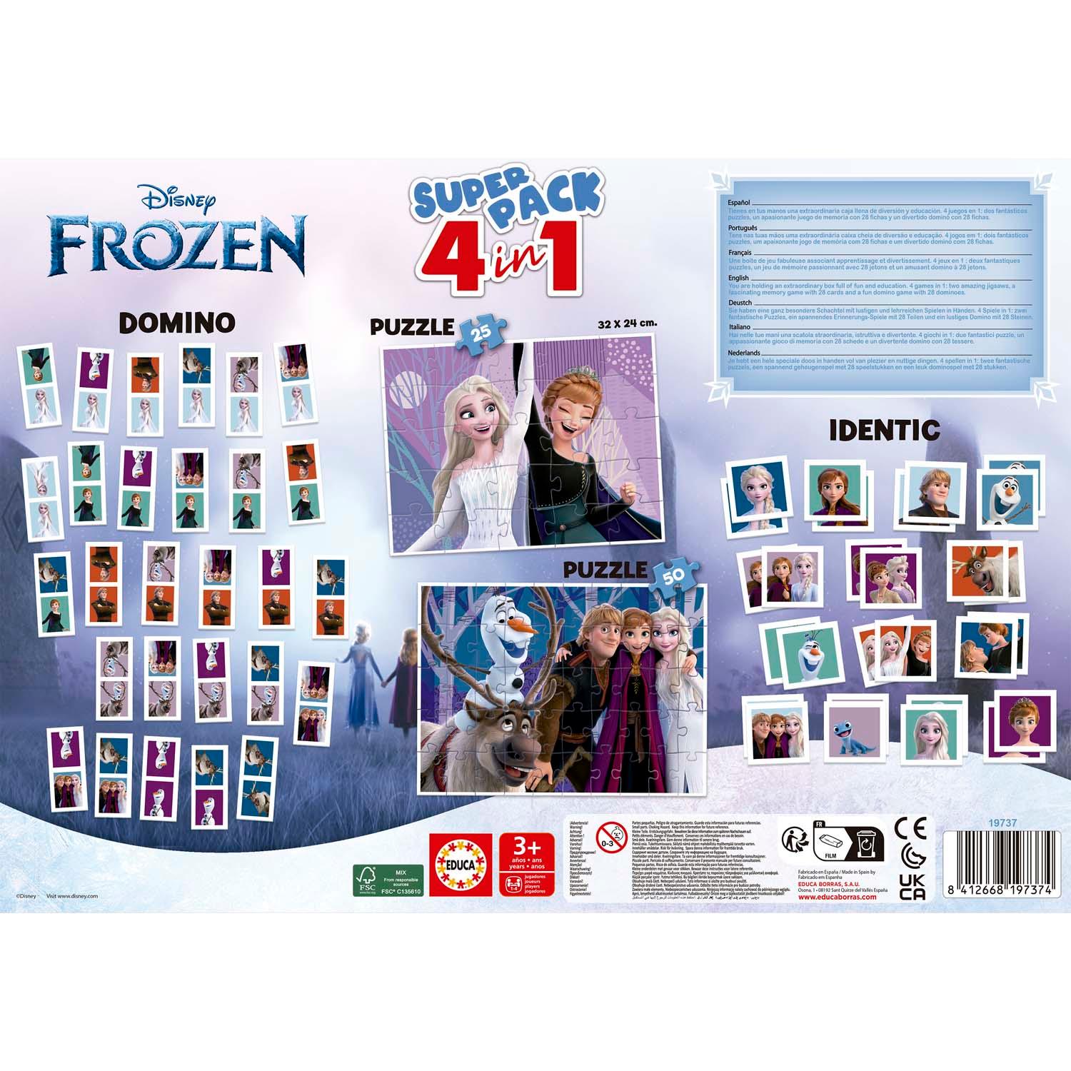 Beispielinhalt (Bild) Educa - Disney - Frozen Superpack 4 in 1