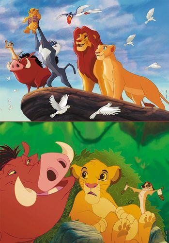 Beispielinhalt (Bild) Educa - Disney - Der König der Löwen - Puzzle 2x48 Teile