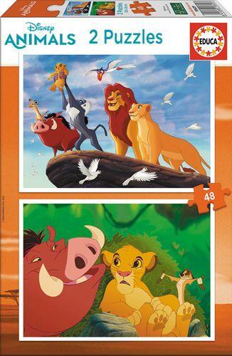 Vorderes Coverbild Educa - Disney - Der König der Löwen - Puzzle 2x48 Teile