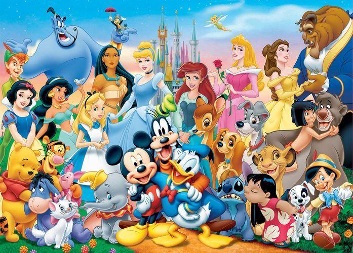 Beispielinhalt (Bild) Educa - Die wunderbare Welt von Disney - Puzzle 100 Teile