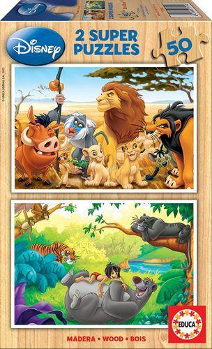 Vorderes Coverbild Educa - Disney - Tierfreunde - Puzzle 2x50 Teile