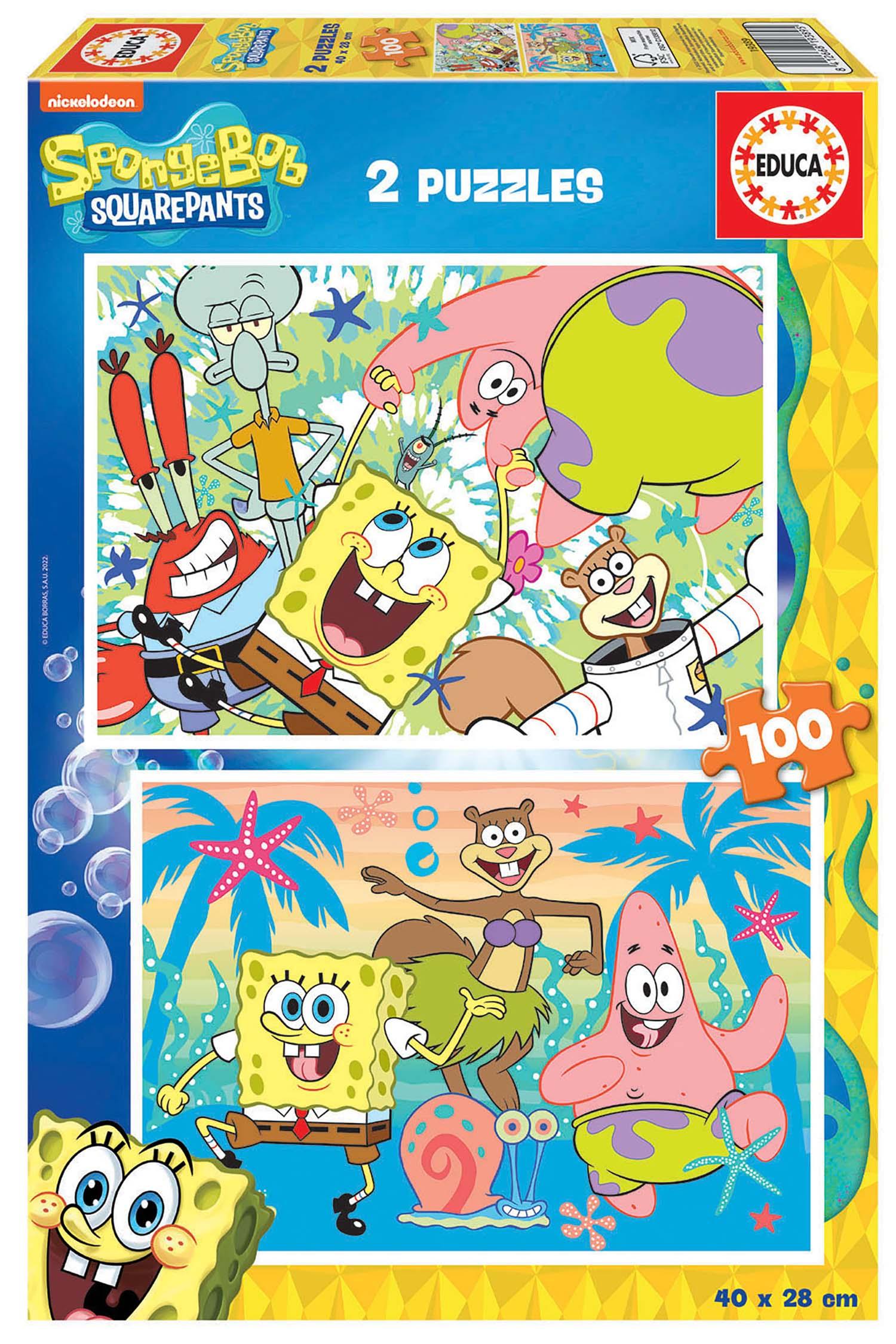 Vorderes Coverbild Educa - Spongebob Schwammkopf - Puzzle 2x100 Teile