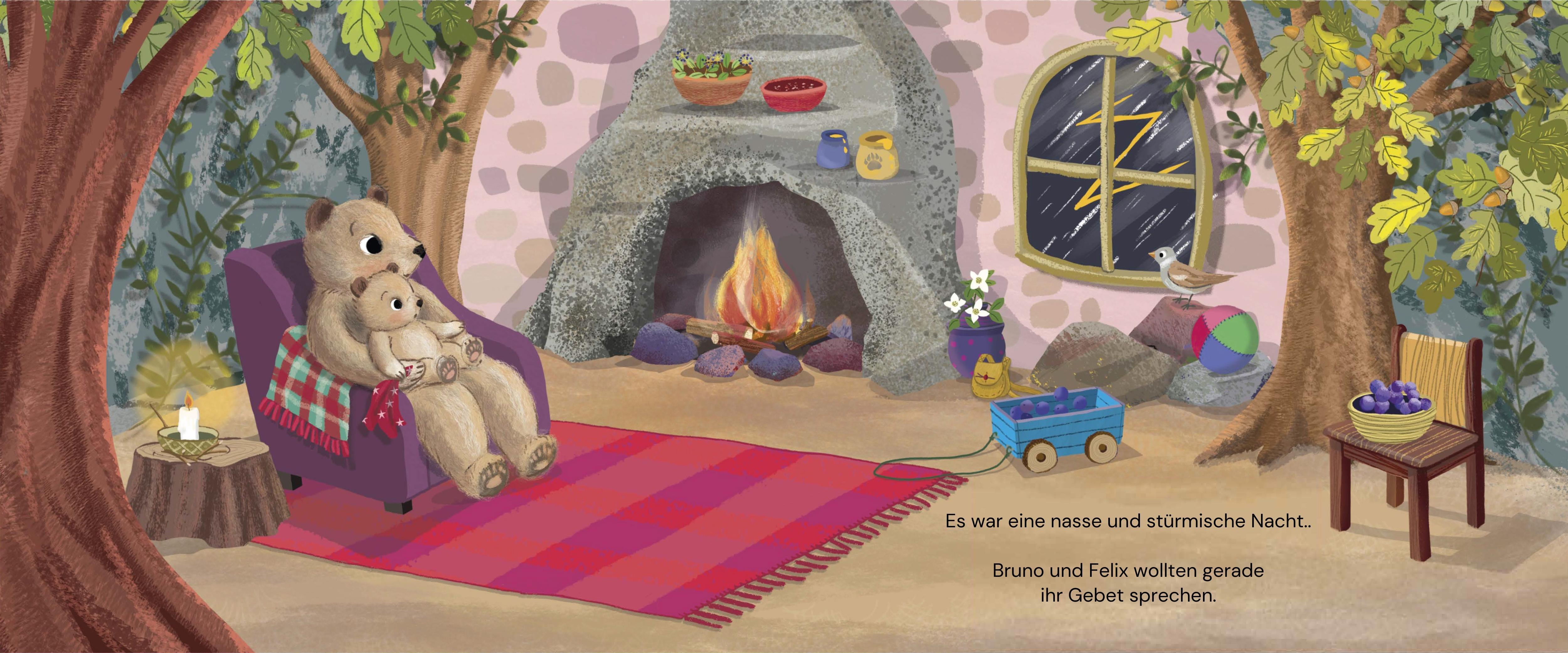 Beispielinhalt (Bild) Pfötchen zusammen für Gott