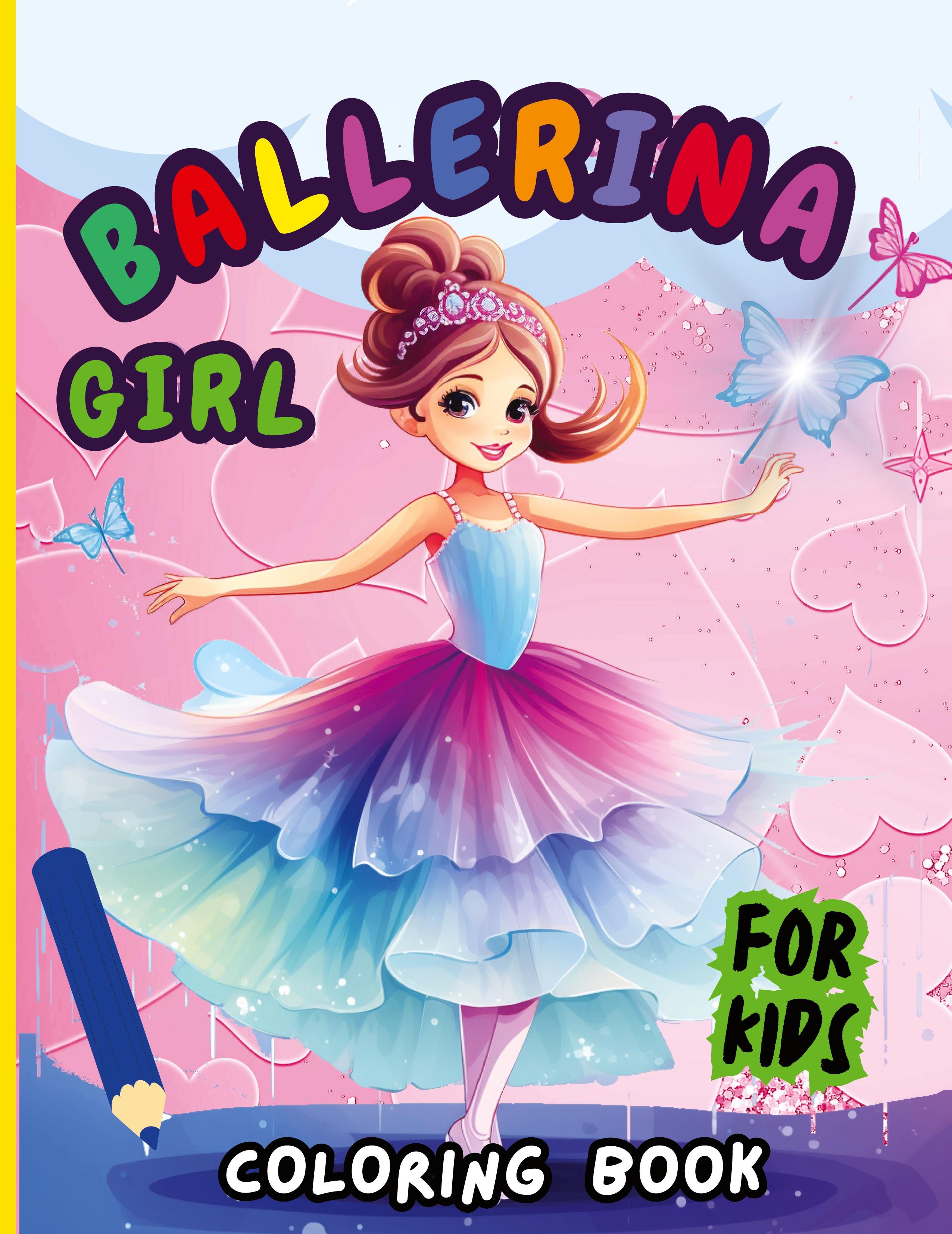 Vorderes Coverbild Ballerina Girl Coloring Book For Kids