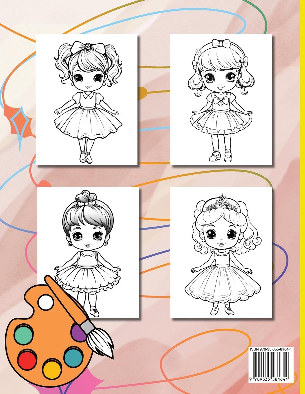 Rückseitencover Sisters Ballerina Coloring Book For Kids