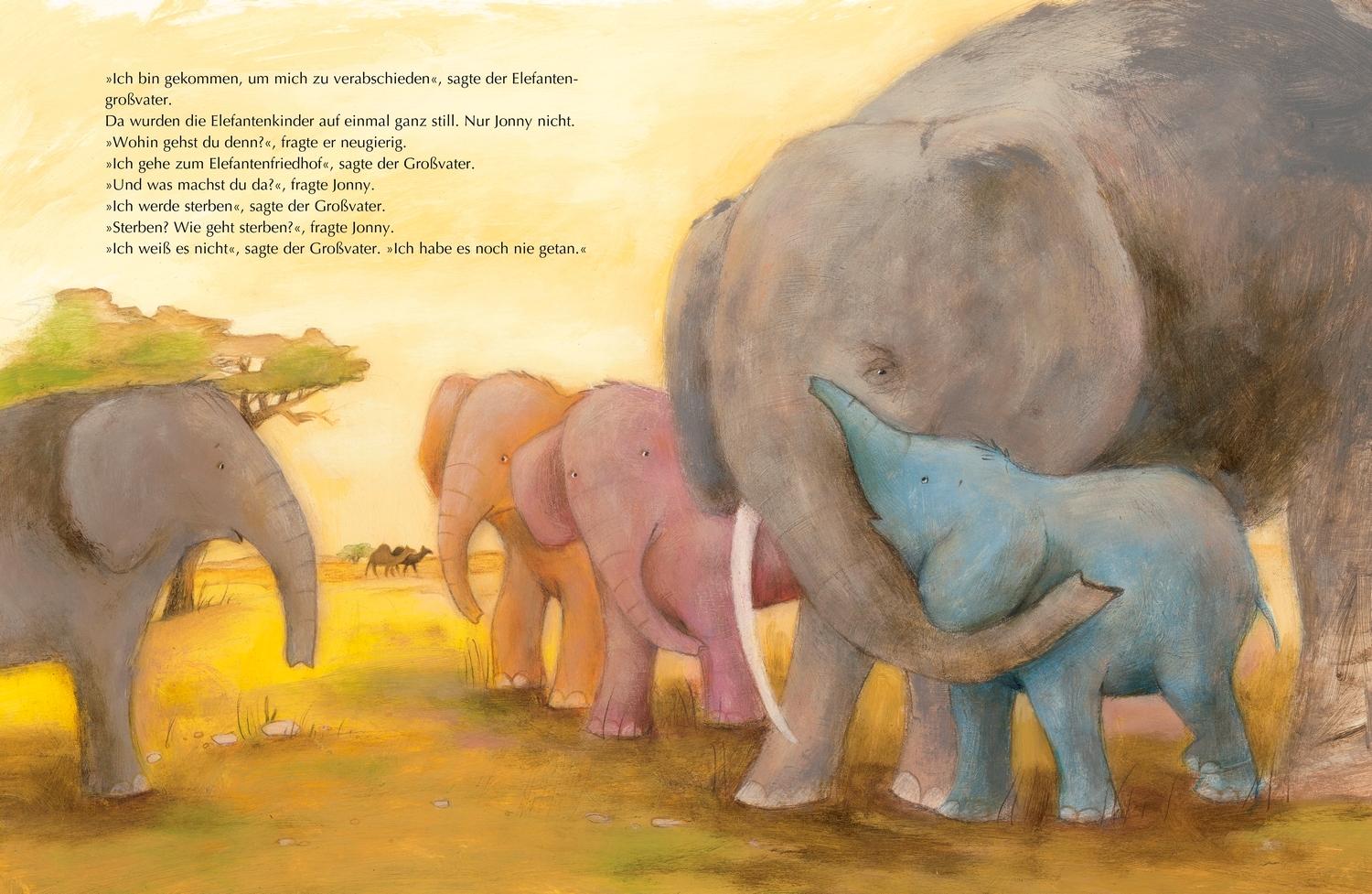 Beispielinhalt (Bild) Abschied von Opa Elefant