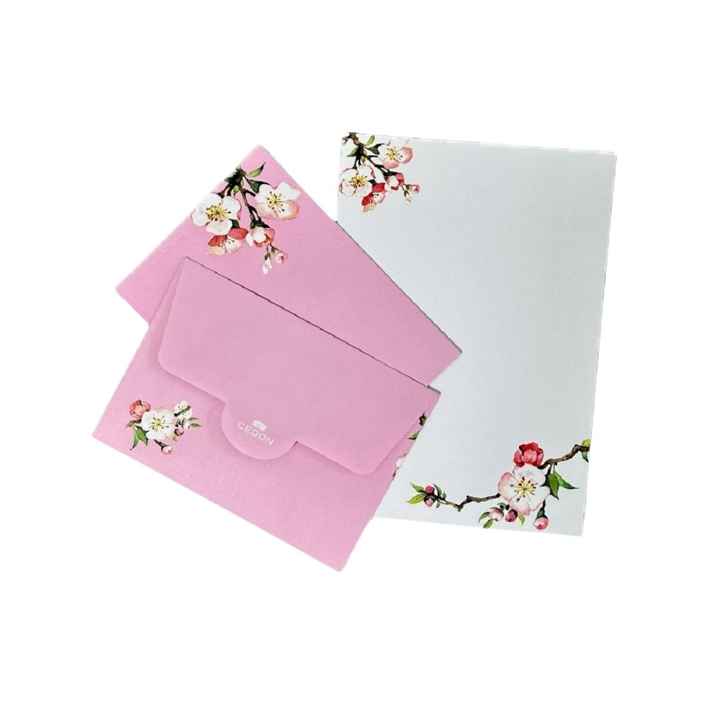 Beispielinhalt (Bild) Briefpapier Set Kirschblüte