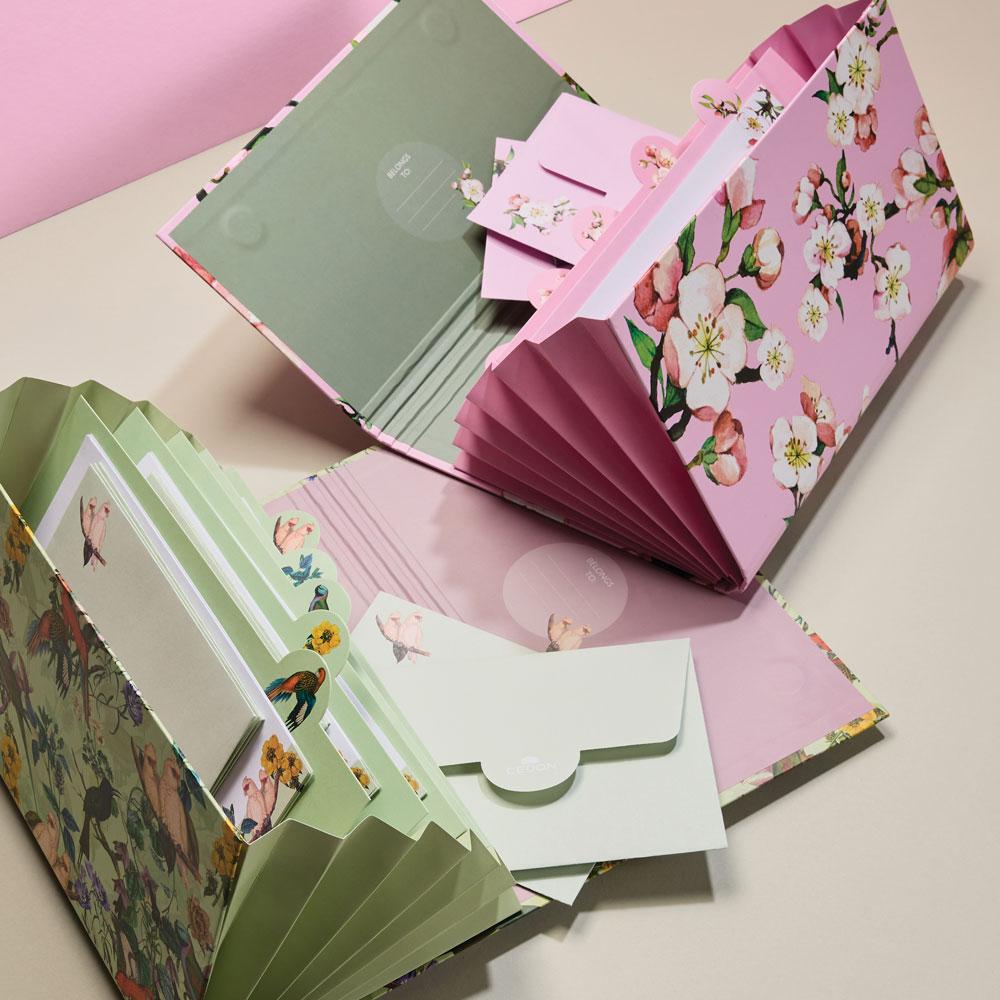 Beispielinhalt (Bild) Briefpapier Set Kirschblüte