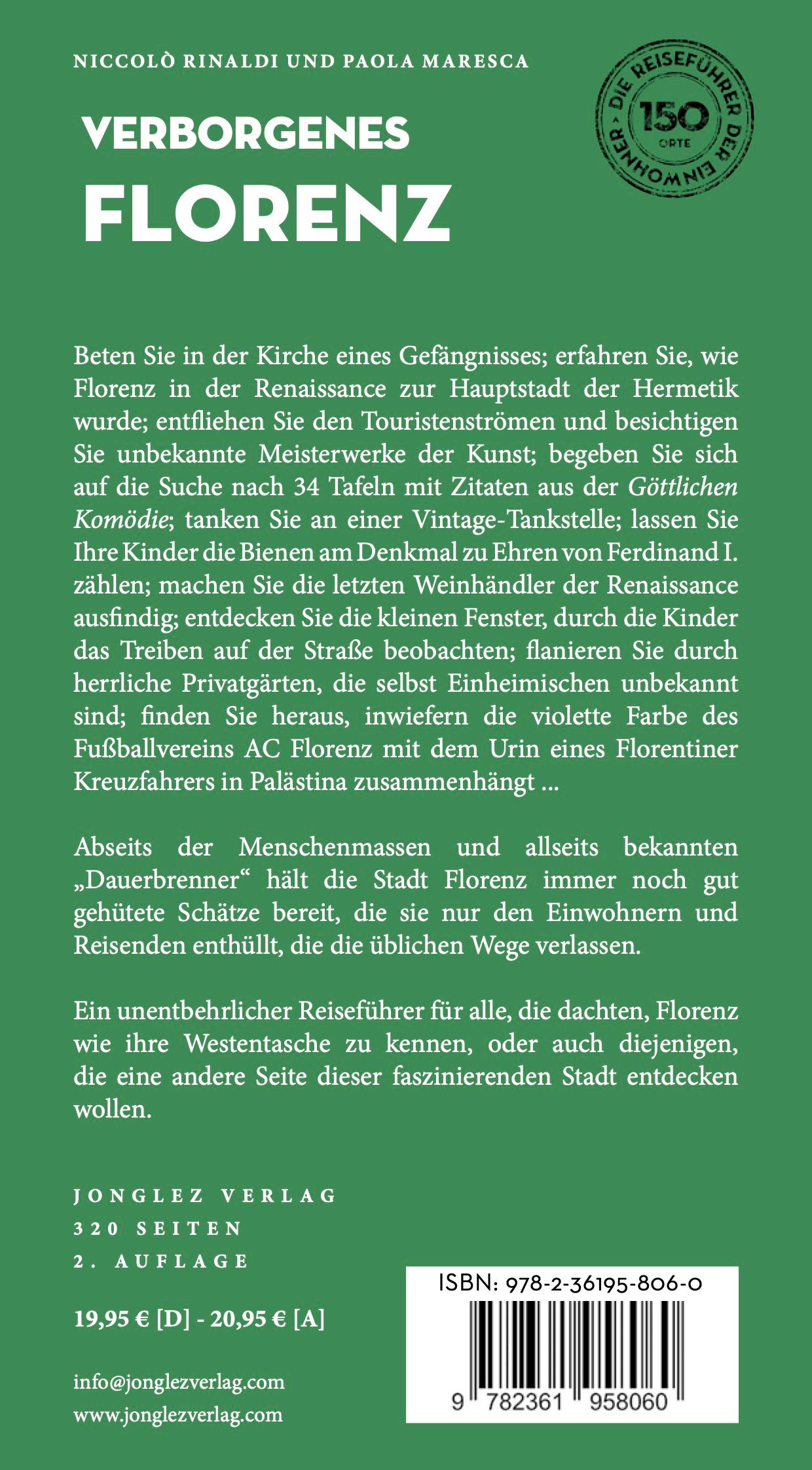 Rückseitencover Verborgenes Florenz