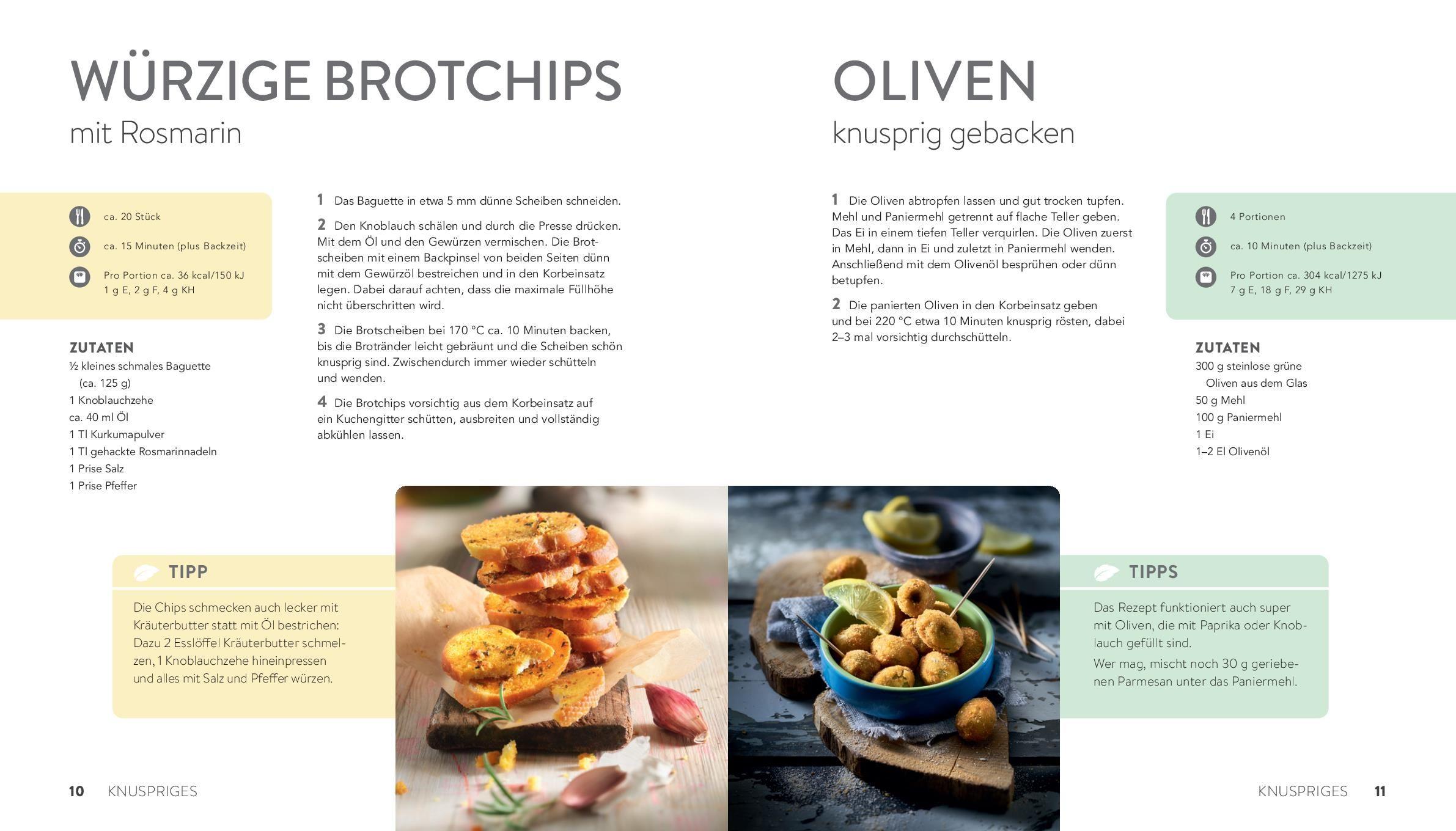 Beispielinhalt (Bild) Die besten Rezepte für die Heißluftfritteuse