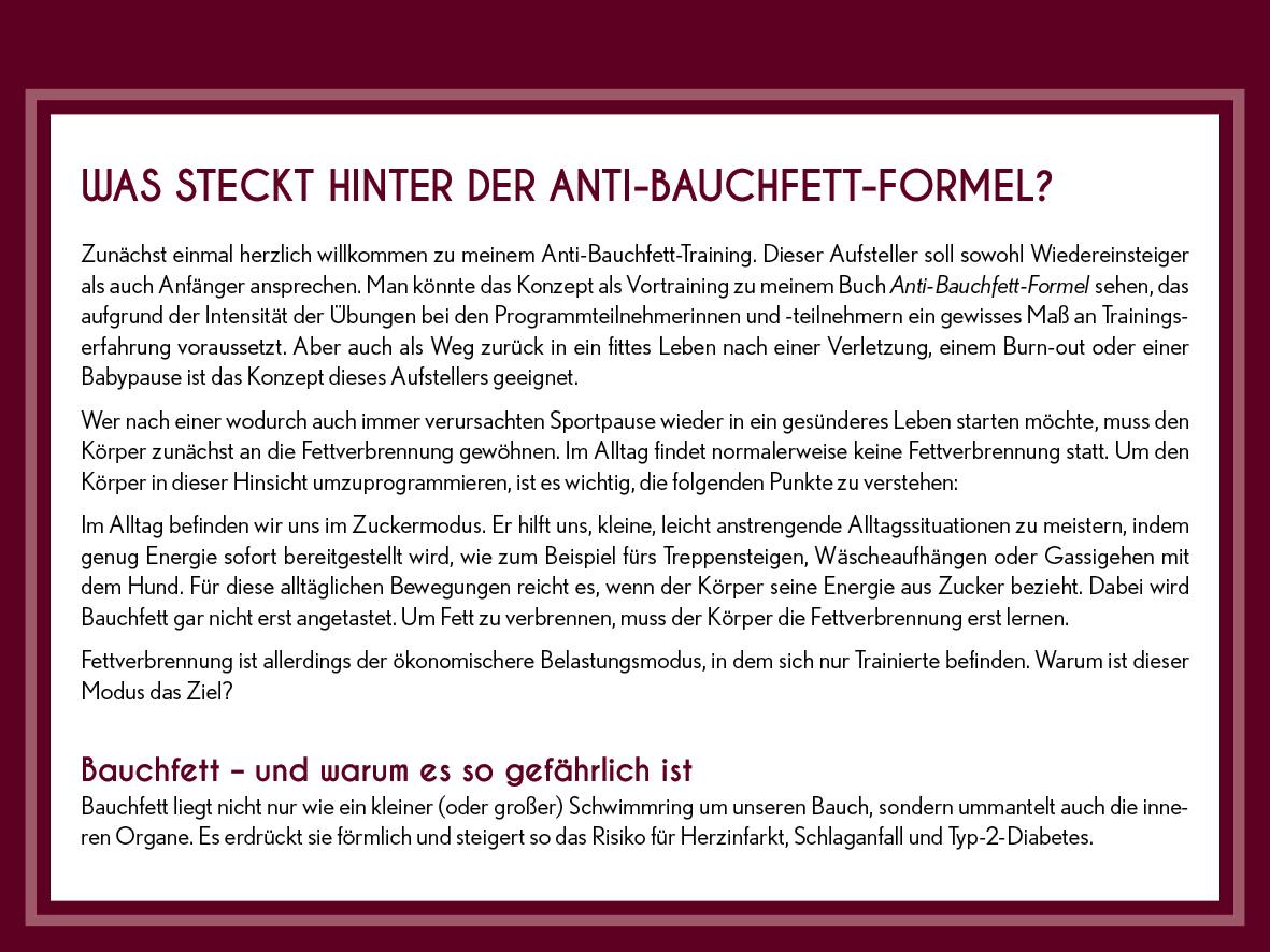 Beispielinhalt (Bild) Anti-Bauchfett-Formel