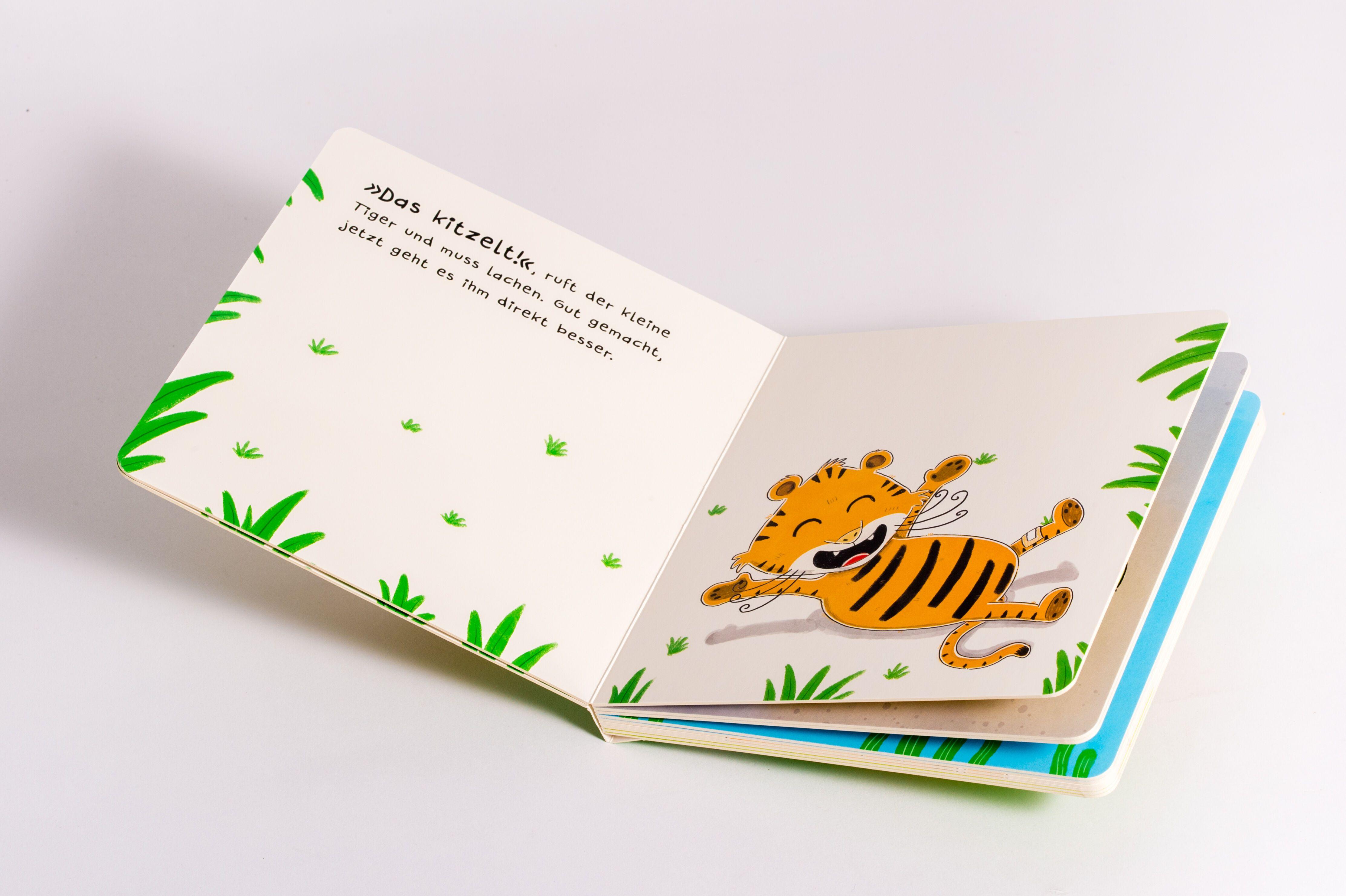 Beispielinhalt (Bild) Tröste den Tiger - Ein Fühl-Mitmachbuch